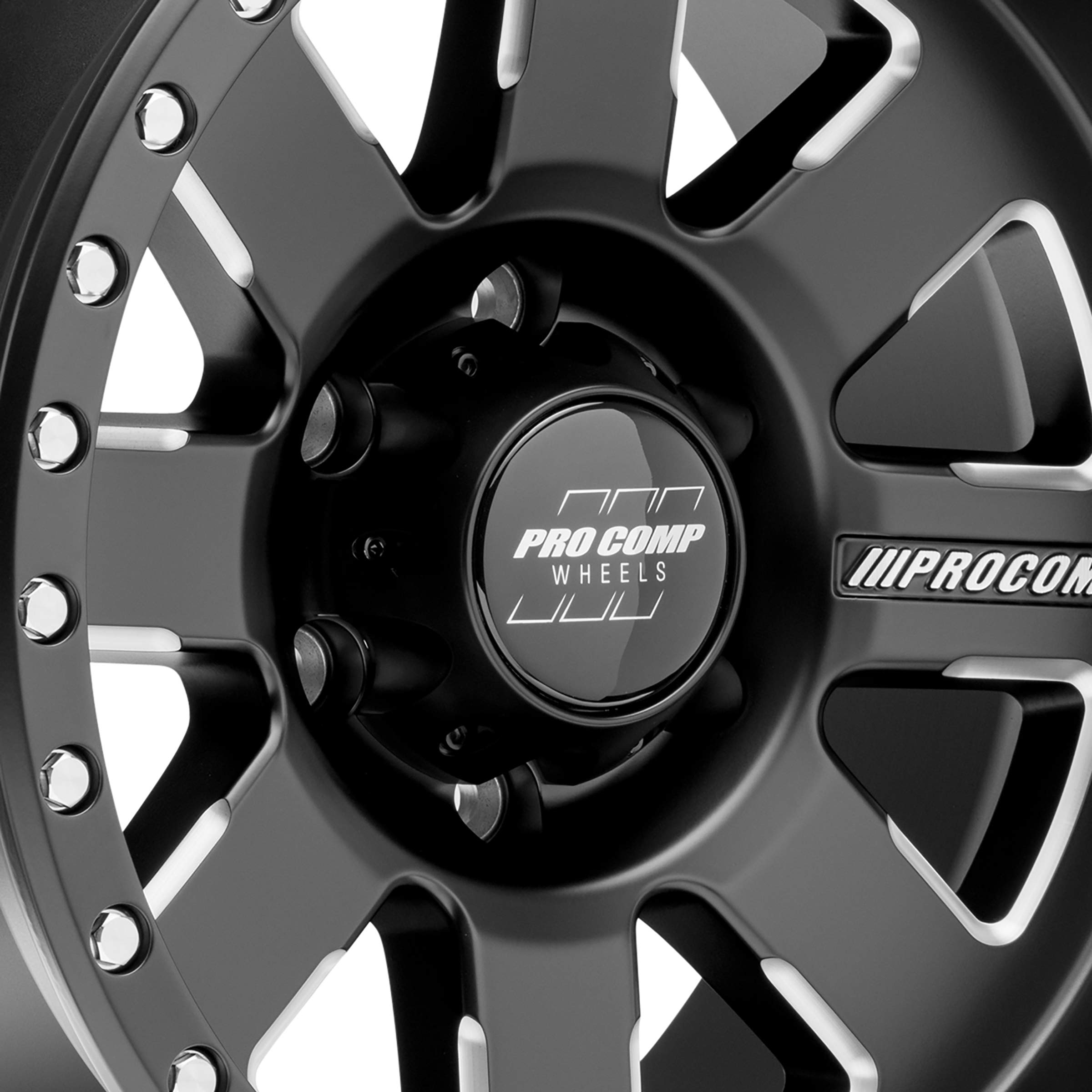 PRO COMP 74 Series Trilogy Pro Satin Black Milled (17x9 / 6x5.5 / -6mm)