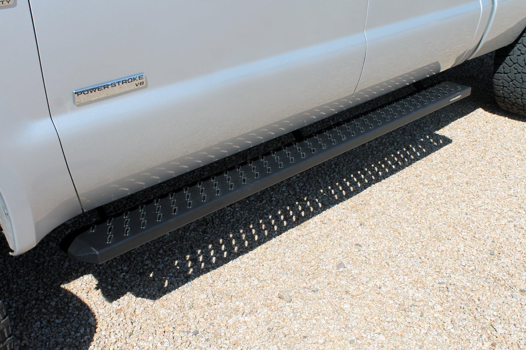 Raptor Series Running Boards 6.5in Wide Sawtooth Grip Black Aluminum | Part 2103-0344BT