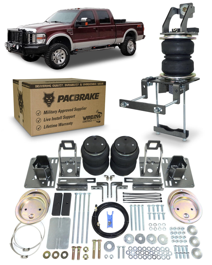 Pacbrake ALPHA HD HP10182 Rear Air Suspension Kit Compatible with F-250/F-350 Super Duty 2005-2010 2WD