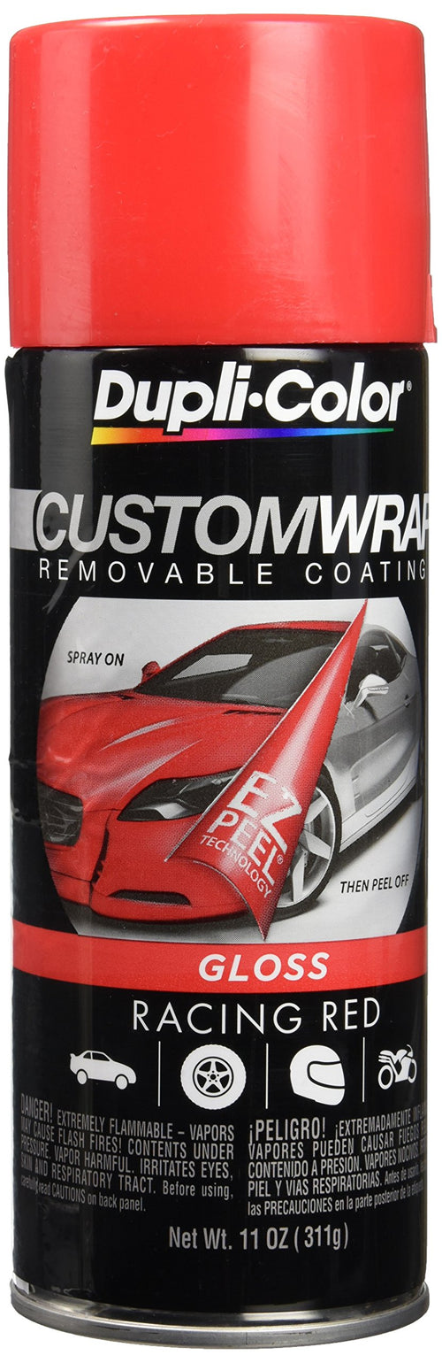Custom Wrap Gloss Dupli-Color Removable Automotive Paint - Racing Red Spray Paint - 11 oz. Aerosol Can