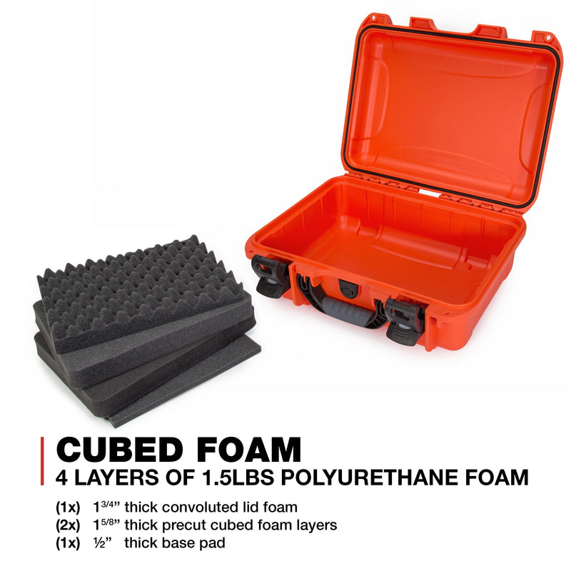Waterproof Nanuk 920 Hard Case with Foam Insert - Orange