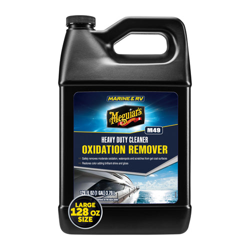 Marine/RV Meguiar's M4901 Heavy Duty Oxidation Remover, Water Spot, Stain, and Boat Scratch Remover for Vehicles with Gel Coat and Fiberglass Surfaces, 1 Gallon
