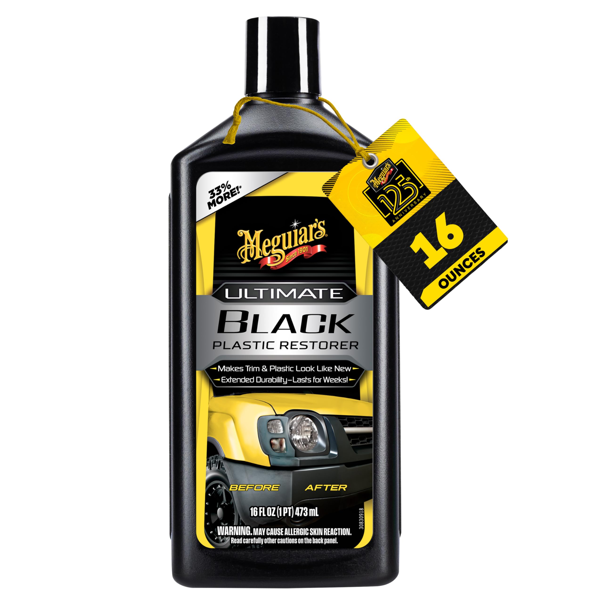 Ultimate Black Plastic Restorer Meguiar's, 16OZ BT, 6/CV