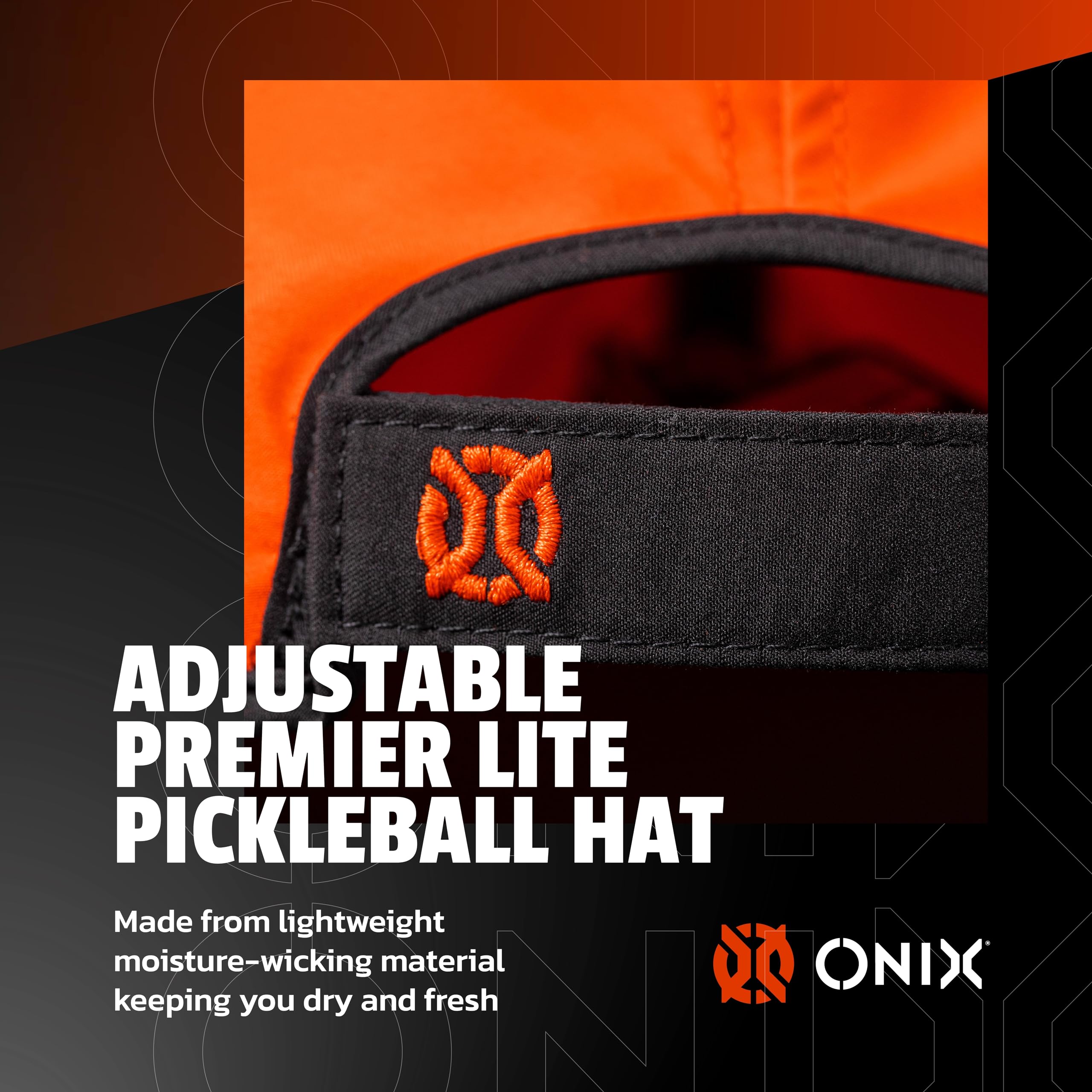 Onix Adjustable Premier Lite Pickleball Hat - Lightweight Moisture-Wicking Material, Improves Ventilation to Stay Dry Made from Recycled Materials, White
