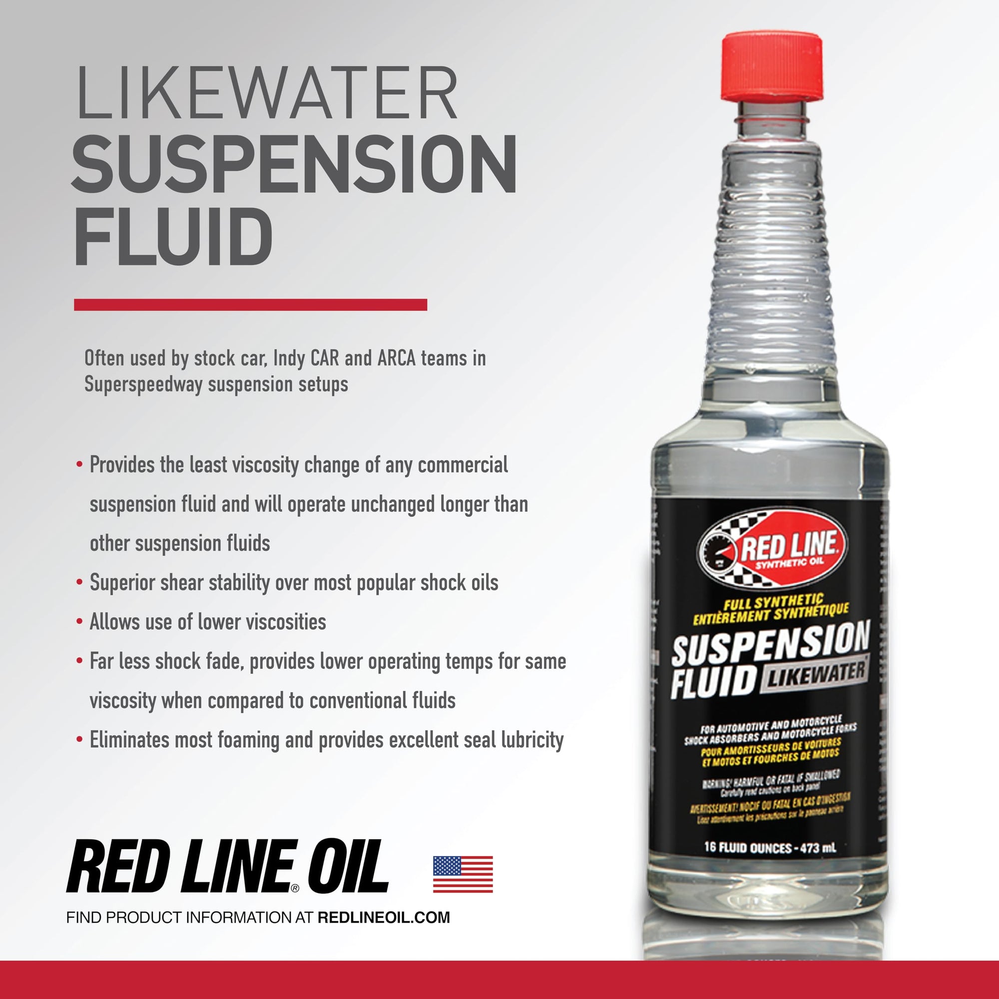 91102 Red Line LikeWater Suspension Fluid (Clear) - 16 Ounce