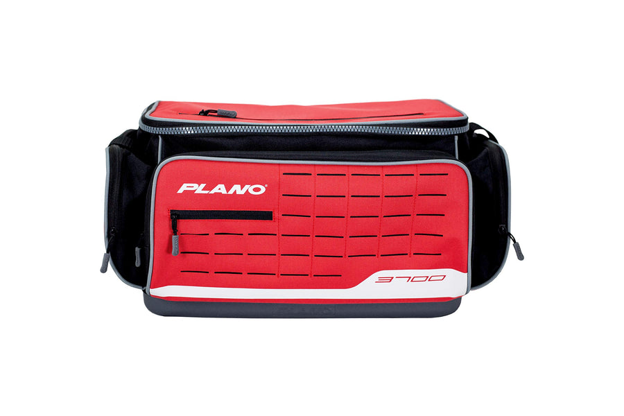 Plano 3700 Weekend Series Deluxe Tackle Case, Large, Red Fabric, Includes 2 Stowaway Utility Storage Boxes, Soft Fishing Tackle Bag, Premium Storage