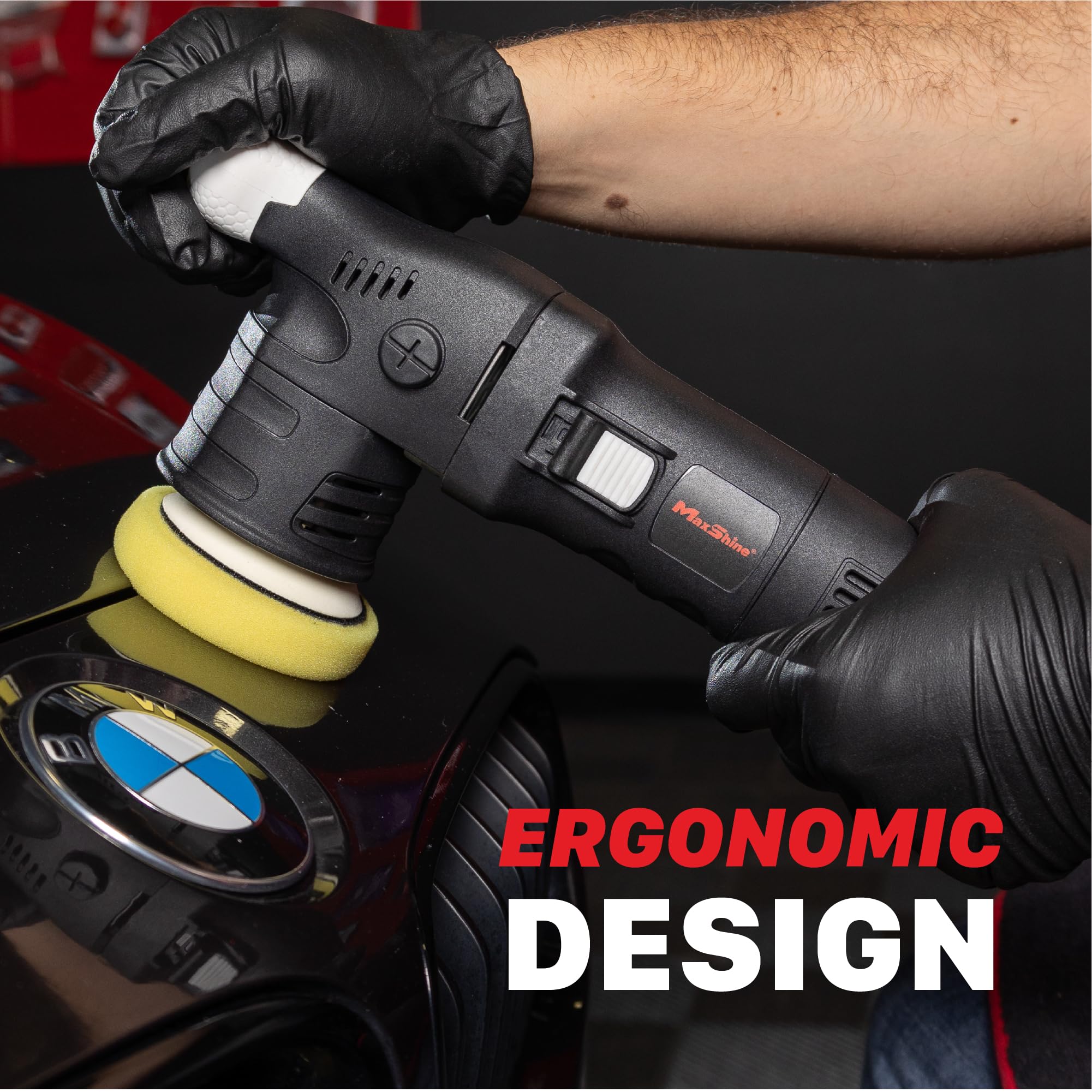 Maxshine Dual Action M312 Polisher | 12mm Throw, 3” Backing Plate, 550W Motor | 6-Speed, Low Vibration, Ergonomic Grip | Auto, Boat & Marine Detailing Tool for Swirl & Scratch Removal