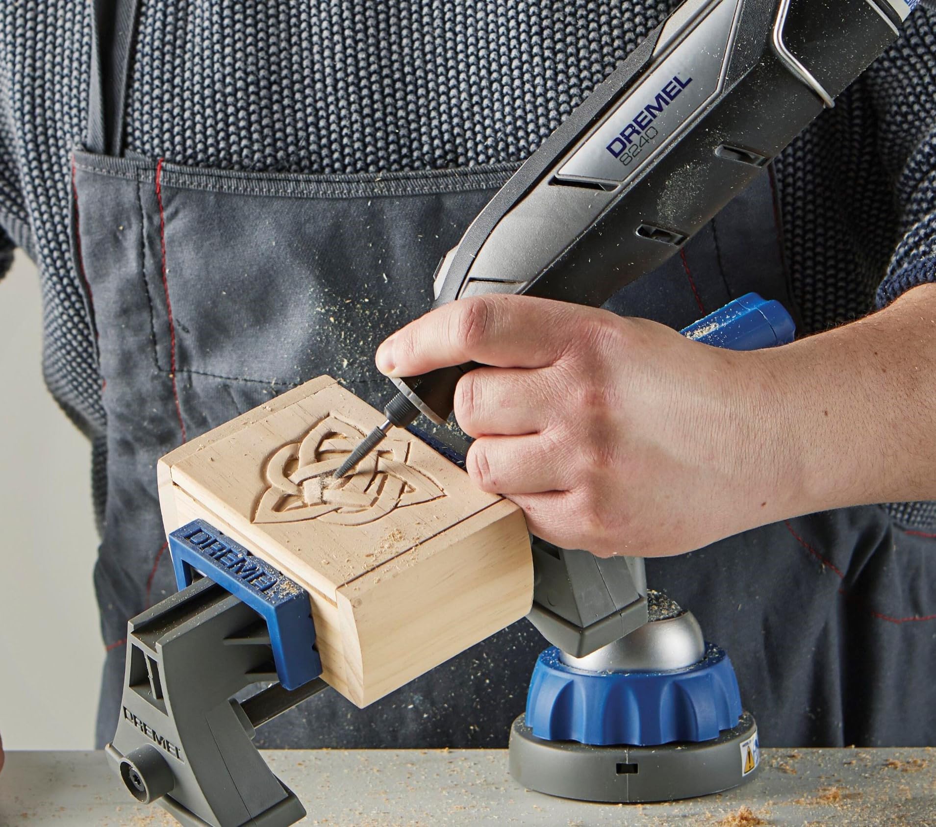 12V Cordless Rotary Tool Kit Dremel 8240-5 with Variable Speed and Comfort Grip - Includes 2AH Battery Pack, Charger, 5 Accessories, Wrench, and Tool Fabric Carry Bag