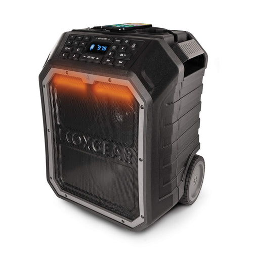 EcoBoulder MAX ECOXGEAR Rugged Waterproof Floating Portable Bluetooth Wireless 120-Watt Smart Speaker with Party Lights