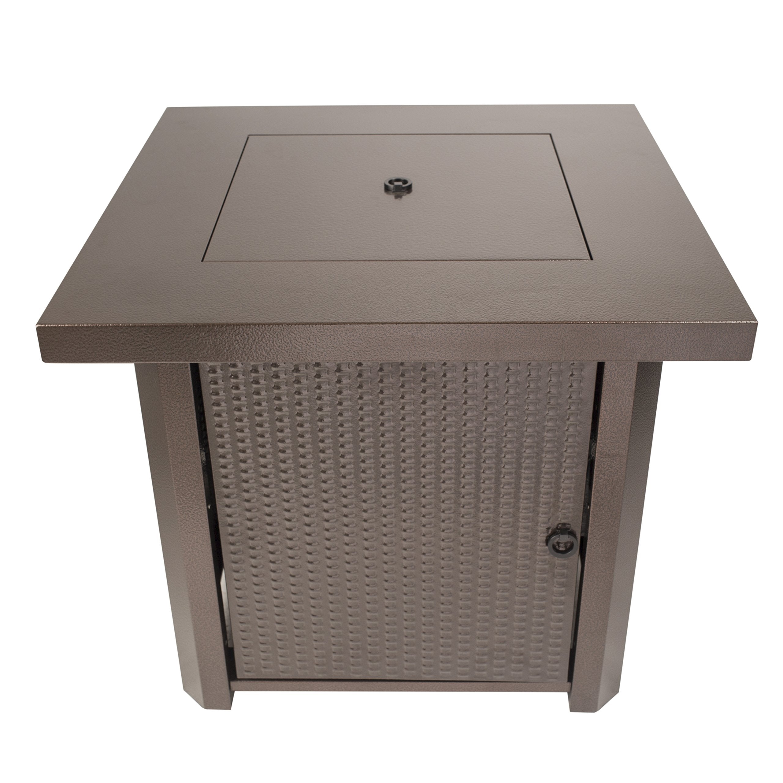 Wilmington Table Gas Fire Pit, Pleasant Hearth OFG321S Hammered Bronze