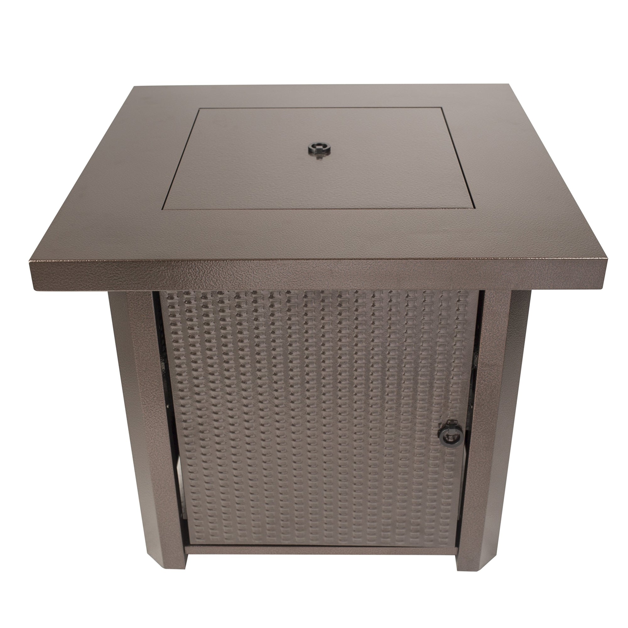 Wilmington Table Gas Fire Pit, Pleasant Hearth OFG321S Hammered Bronze
