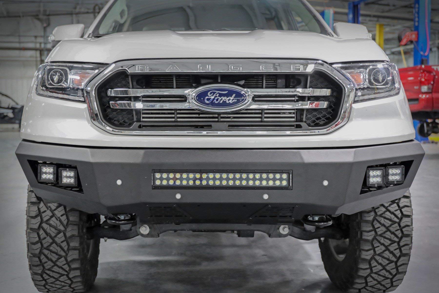Rough Country Front Heavy Duty Bumper w/LEDs for 19-24 Ranger - 10759