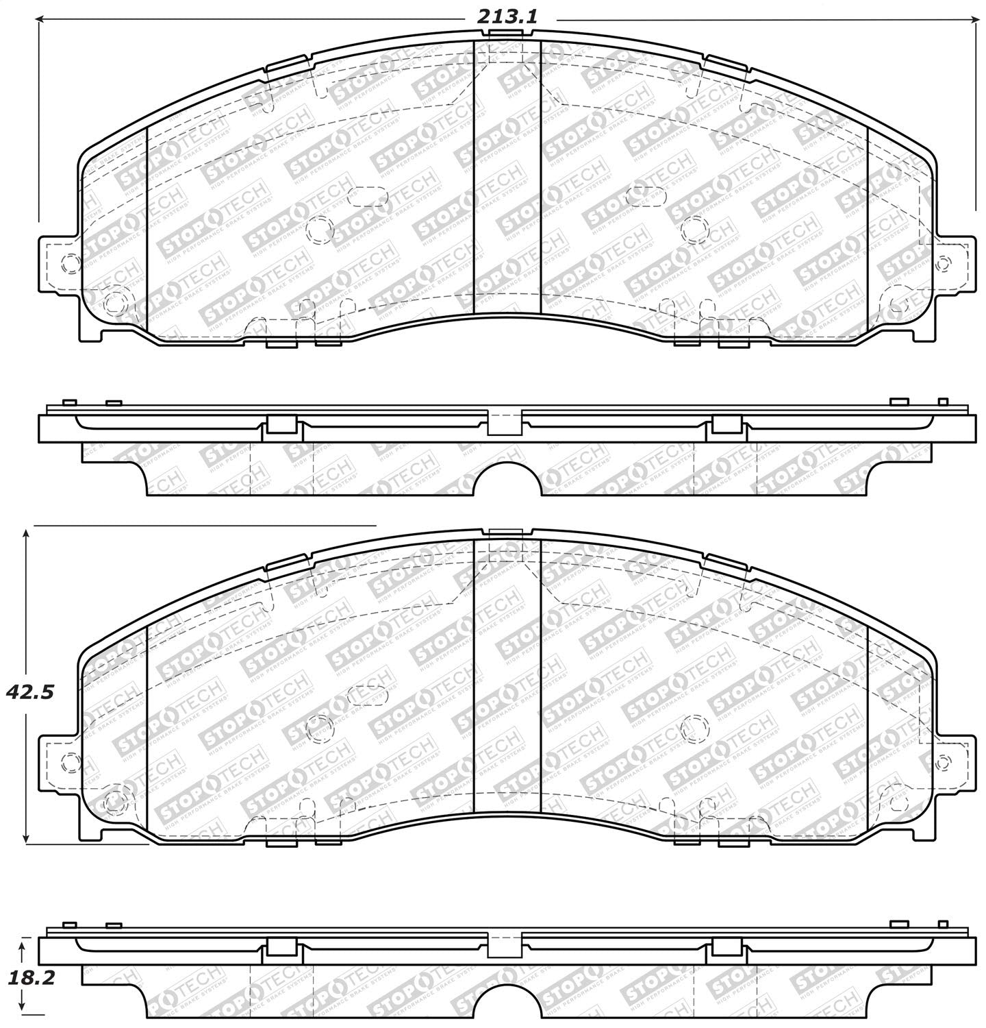 Brake Pads StopTech 305.16800 Street Select with Hardware