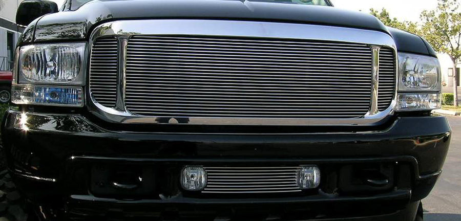Horizontal T-Rex 20570 Aluminum Polished Finish Billet Grille Insert for Ford Super Duty