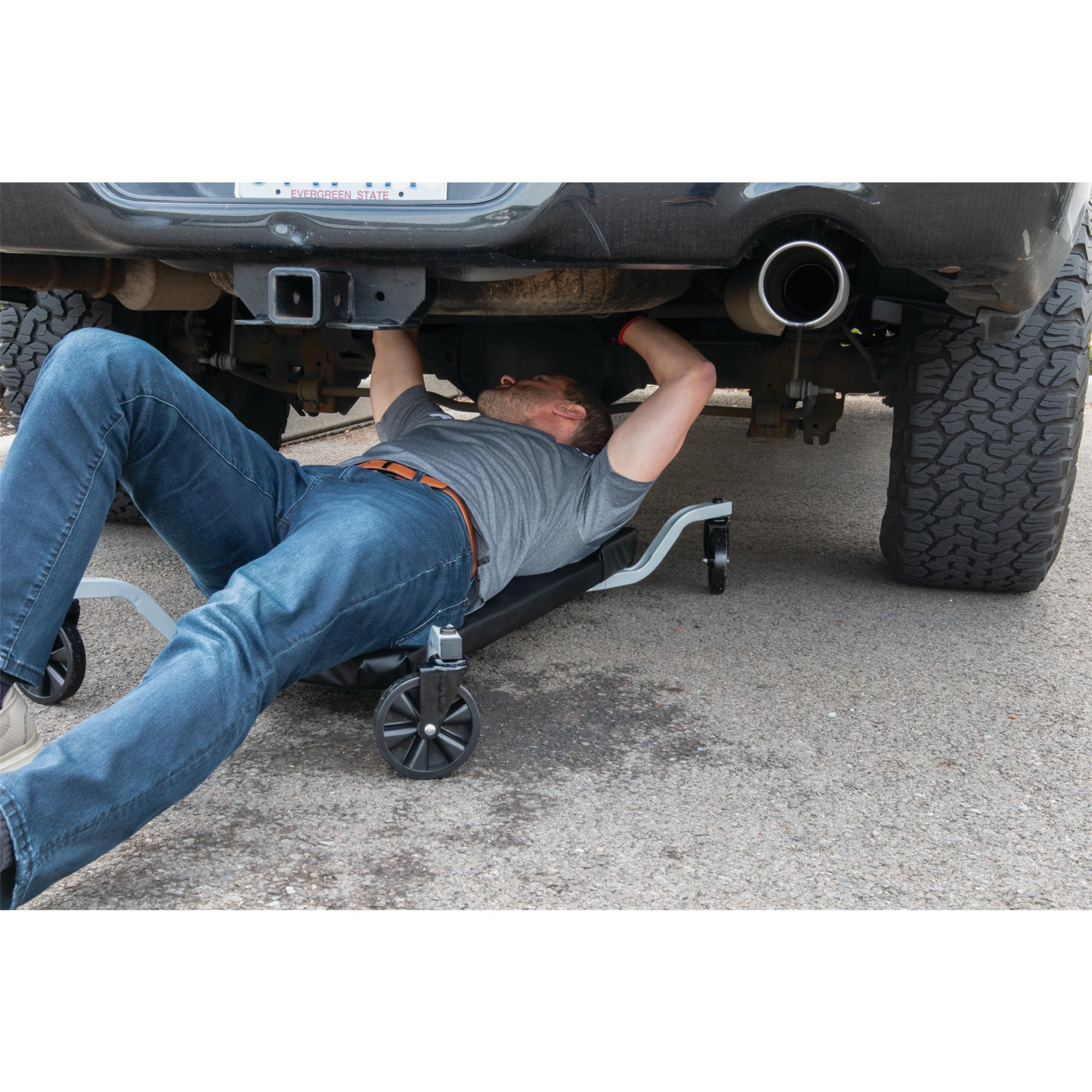 W85014 Performance Tool Low Profile Oversized Mechanic X-Frame Creeper with Extra Padding, 38-Inch x frame oversized