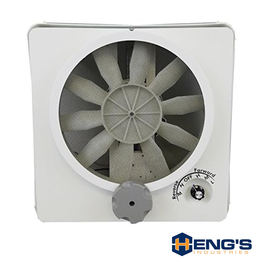 90046-CR HENG'S INDUSTRIES Vortex II Replacement Fan Kit (501.1099) | High-Power RV Vent Fan Upgrade | Easy Installation for RVs, Campers, & Trailers | White
