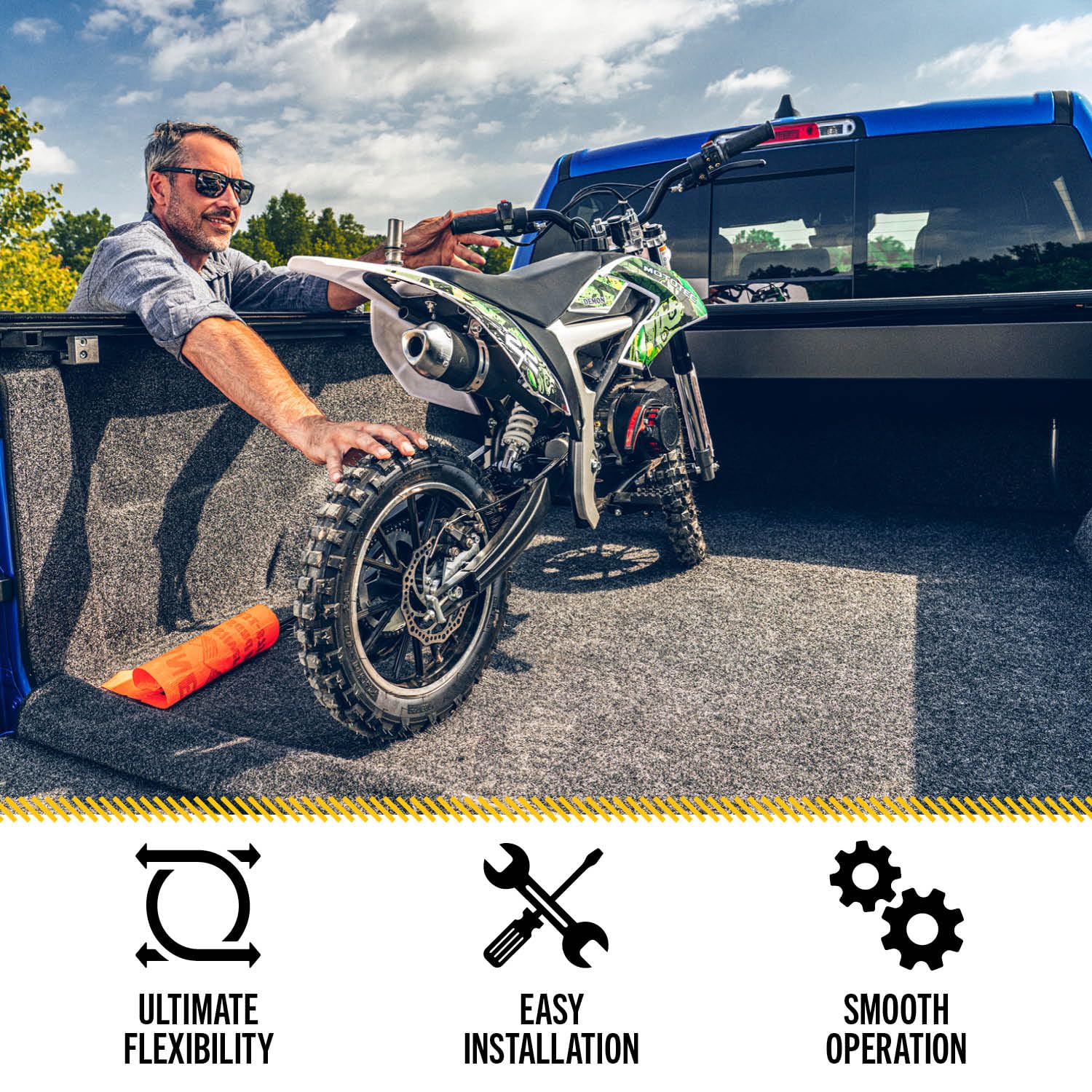 Retrax IX RealTruck Retractable Truck Bed Tonneau Cover | 30245 | Fits 2019 - 2025 Dodge Ram 1500 - Not RamBox Option 6' 4" Bed (76.3")