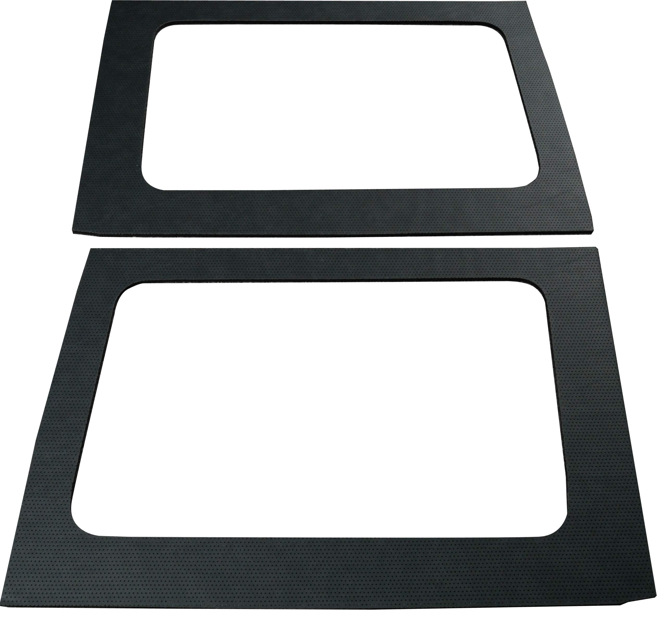 Design Engineering Boom Mat 050163 Leather Look Black Sound Deadening Side Window Trim Kit Compatible with 4-Door Jeep Wrangler (2011-2016)