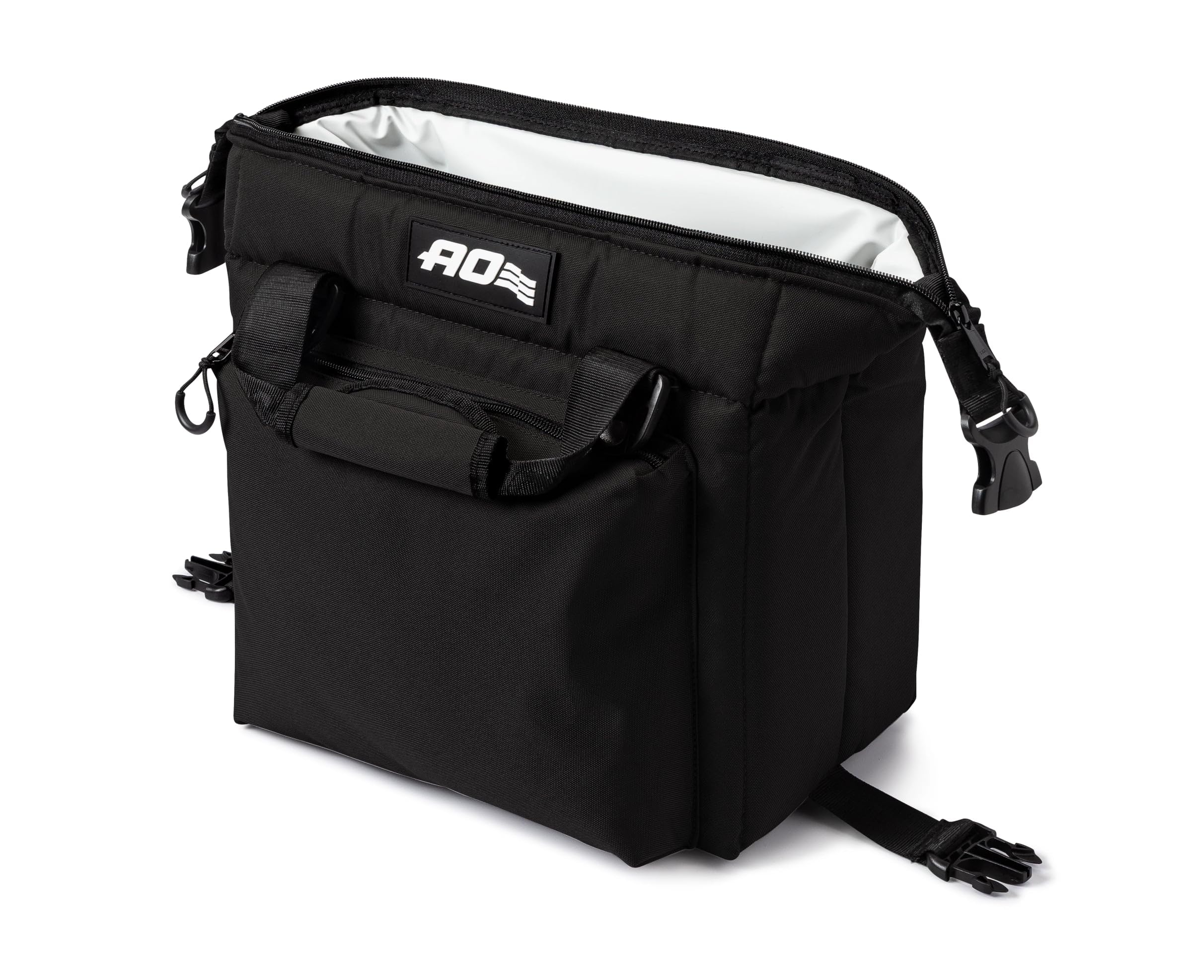 Caravan AO Coolers Canvas Soft Cooler with High-Density Insulation, Oversized Storage Pockets, Black, 12-Can