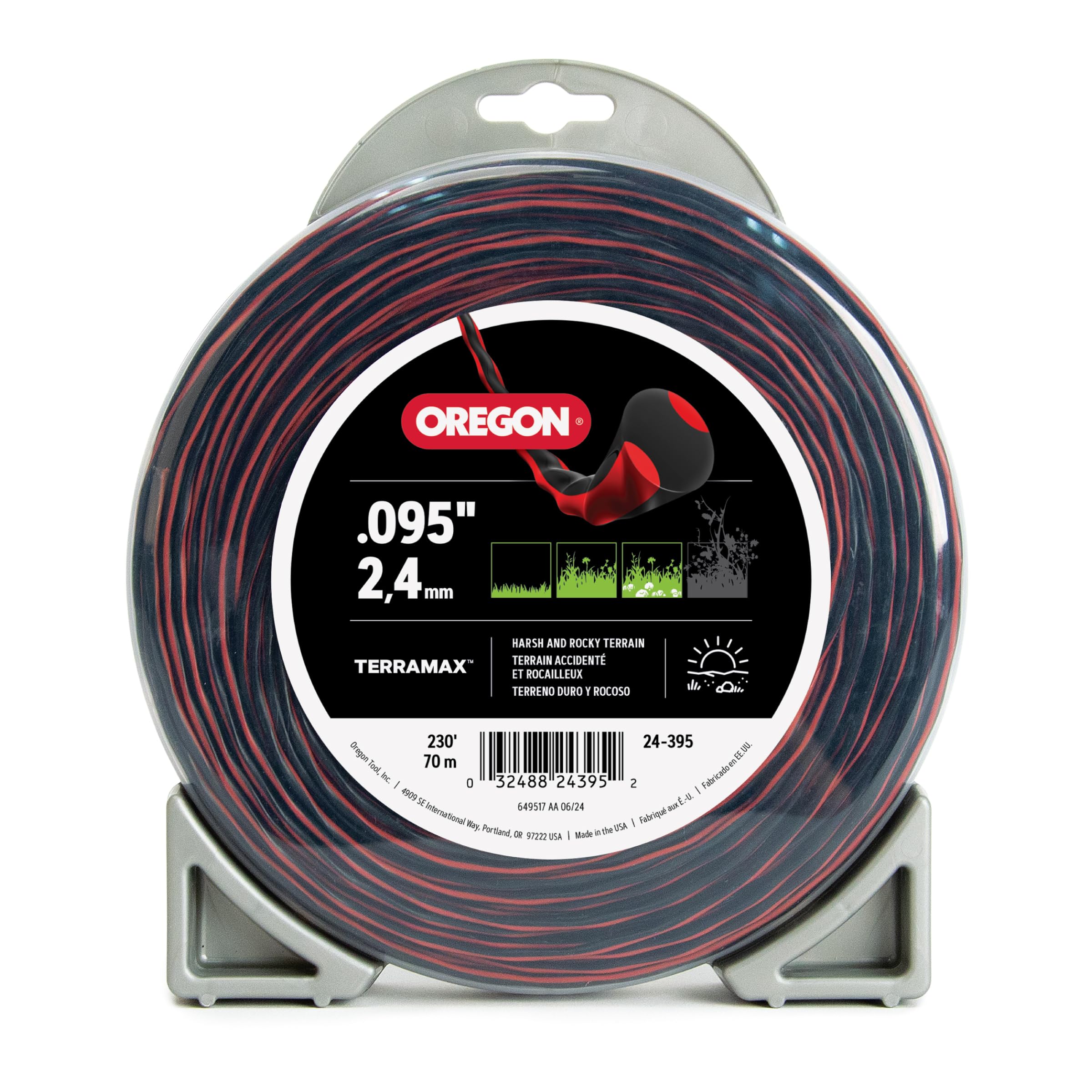TerraMax Oregon .095" Diameter String Trimmer Line, 1lb Donut (24-395)