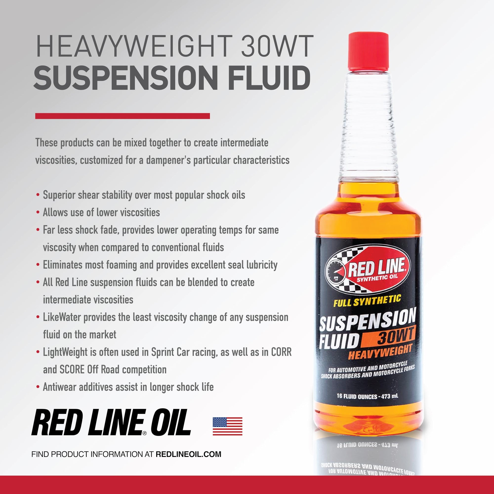 30WT Red Line Heavyweight Synthetic Suspension Fluid (Orange) - 16 Ounce