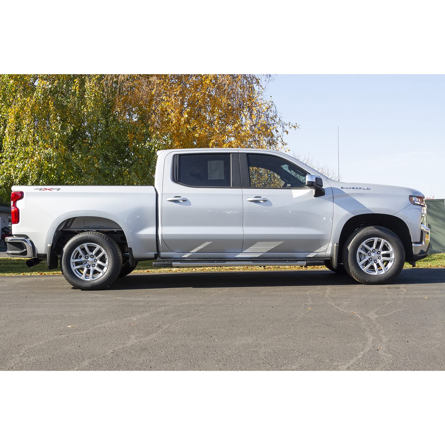 Flowmaster 717893 Cat-Back FlowFX Exhaust Kit Dual Side Exit 2.5 Inch 409 Stainless Steel 4.5 Inch Black Ceramic Tips Compatible with 2019-2024 Chevy Silverado GMC Sierra 1500 Crew Double Cab 5.3L