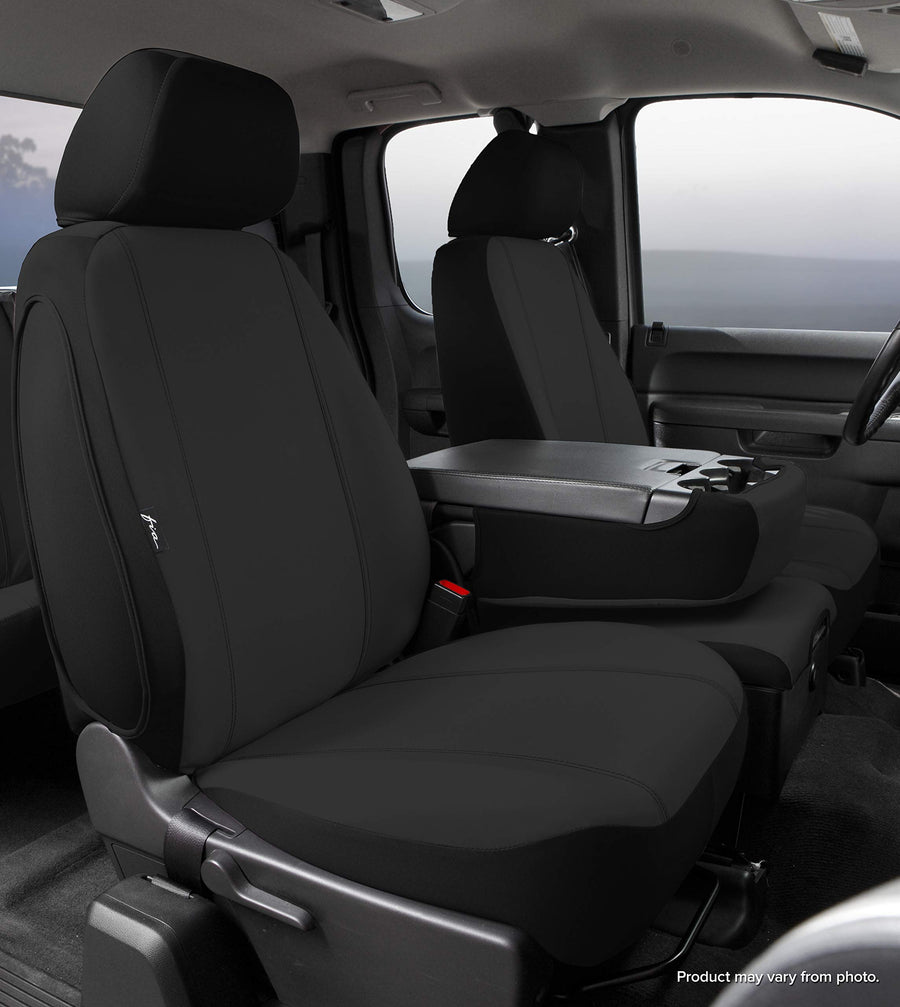 Black Fia SP88-36 Custom Fit Front Seat Cover Split Seat 40/20/40 - Polyester, (Black)
