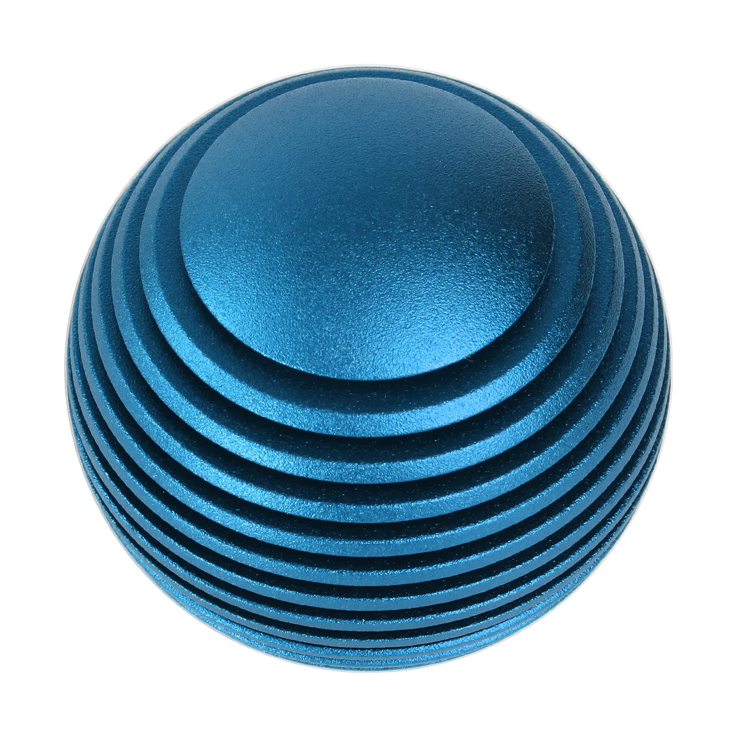 NRG Innovations Universal Aluminum SK-703BL Shift Knob with Thread Adapters, Heat Sink Style Round Ball Shape, Blue