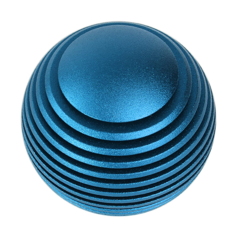 NRG Innovations Universal Aluminum SK-703BL Shift Knob with Thread Adapters, Heat Sink Style Round Ball Shape, Blue