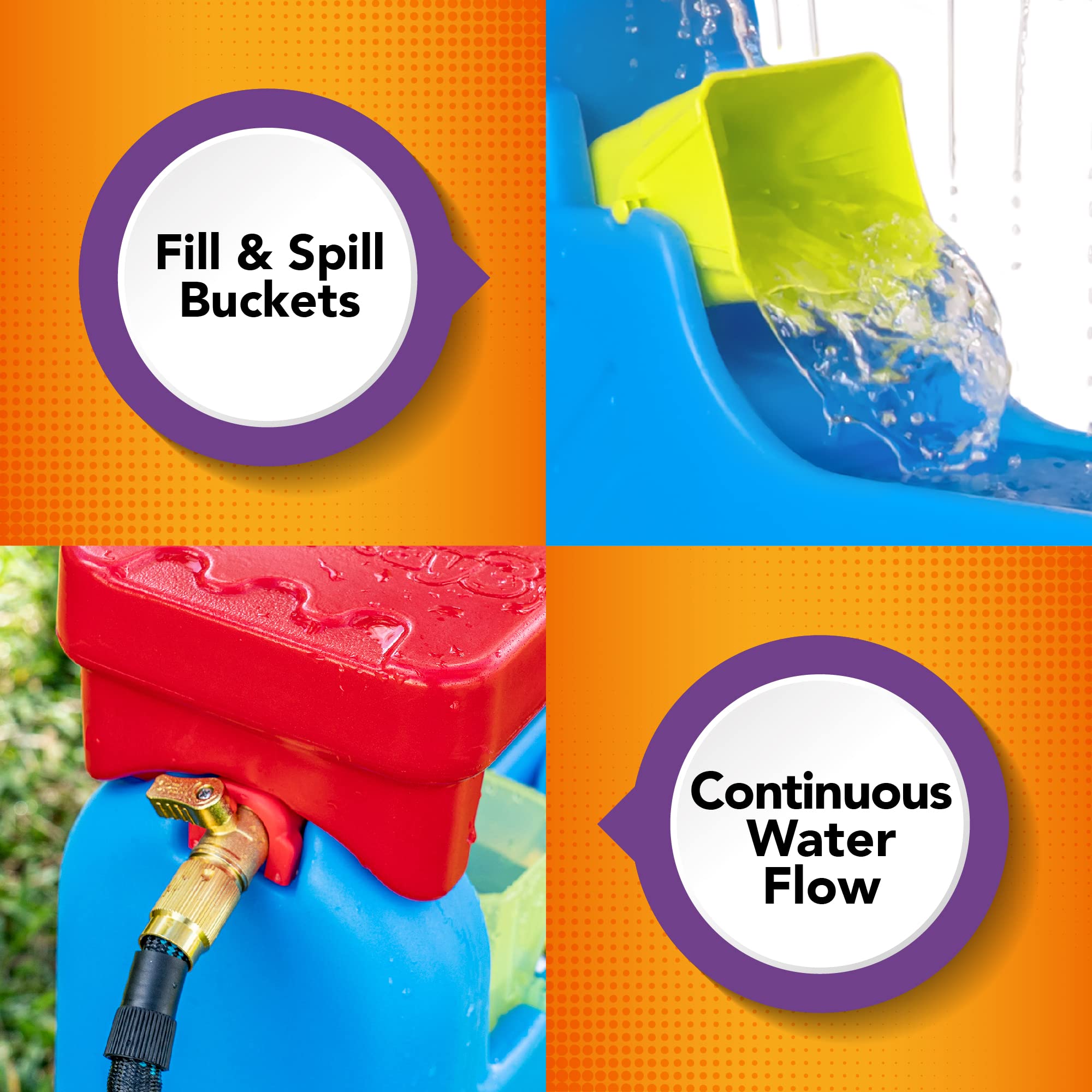 Raindrop Falls Simplay3 Water Table and Splash Kiddie Pool for Toddlers and Kids, 9 Water Play Table Accessories