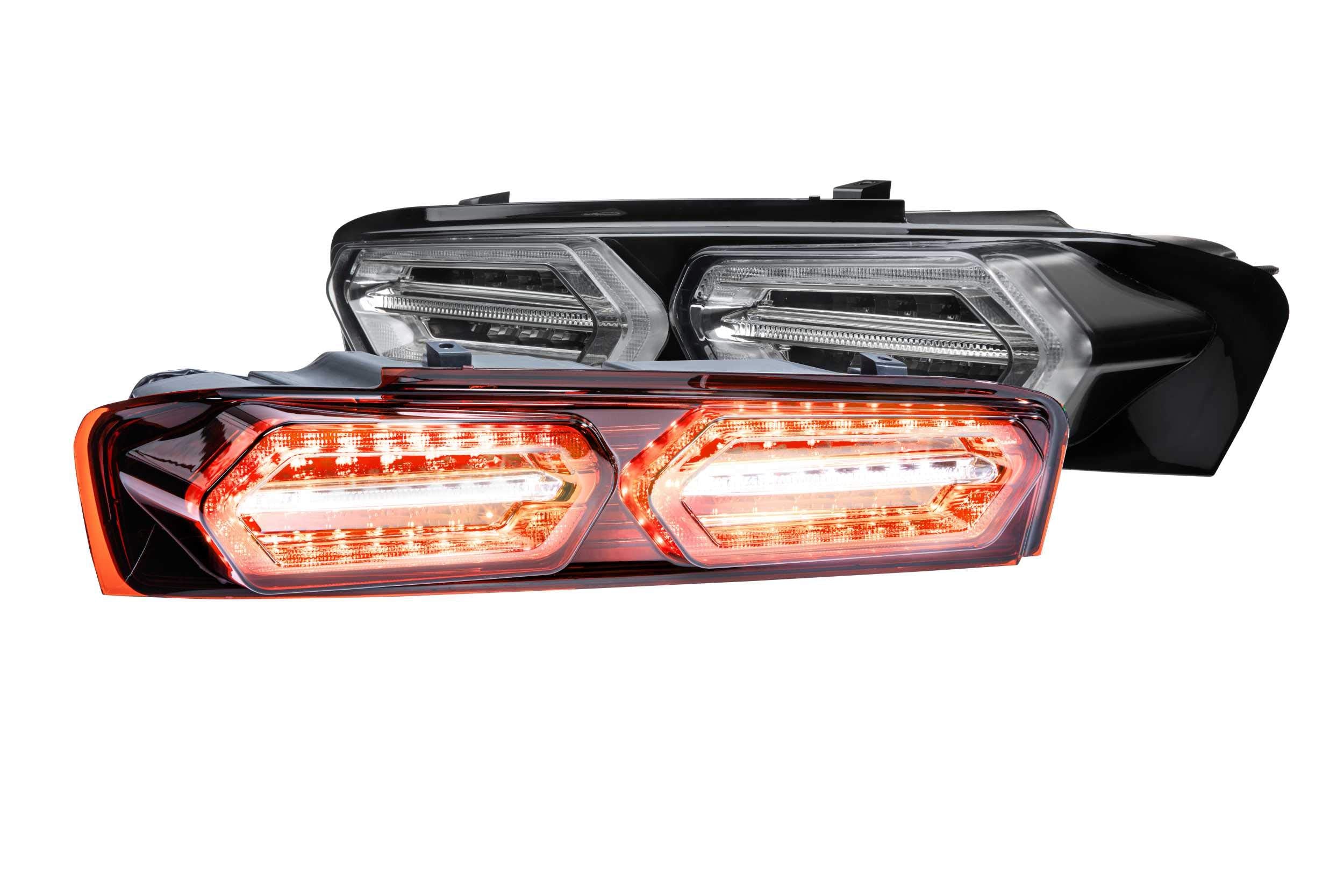 Morimoto LED XB Taillights (Smoked), Plug and Play Housing Upgrade, fits 2016-2018 Chevrolet Camaro, DOT Approved Complete Assembly, LED Sequential Turn Signals, Brake, Reverse Lights (1x LF404)