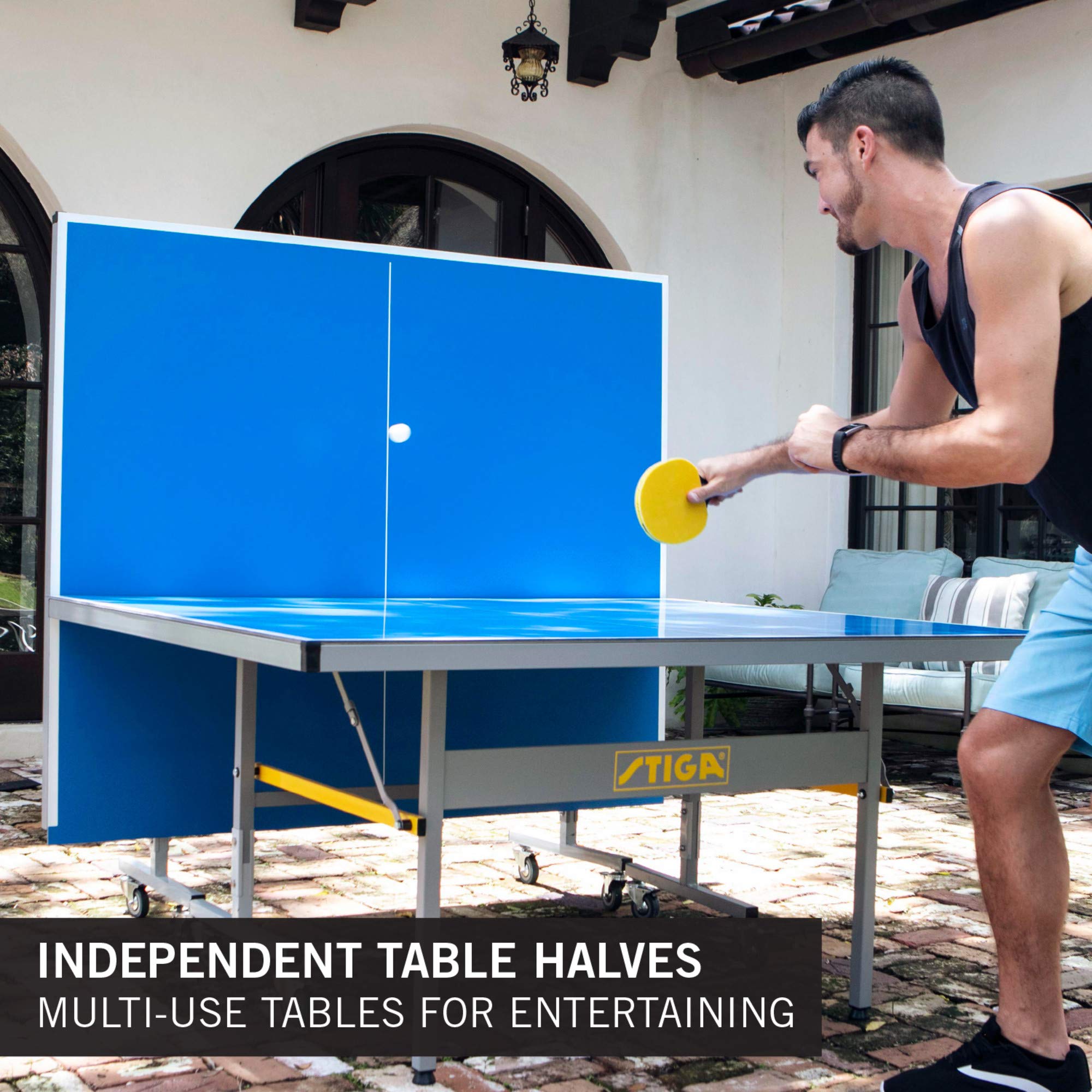 STIGA Professional XTR Outdoor Ping Pong Tables – All Weather Aluminum Waterproof Outdoor or Indoor Design with Net & Post - 10 Minute Easy Assembly Ping Pong Table with Compact Storage