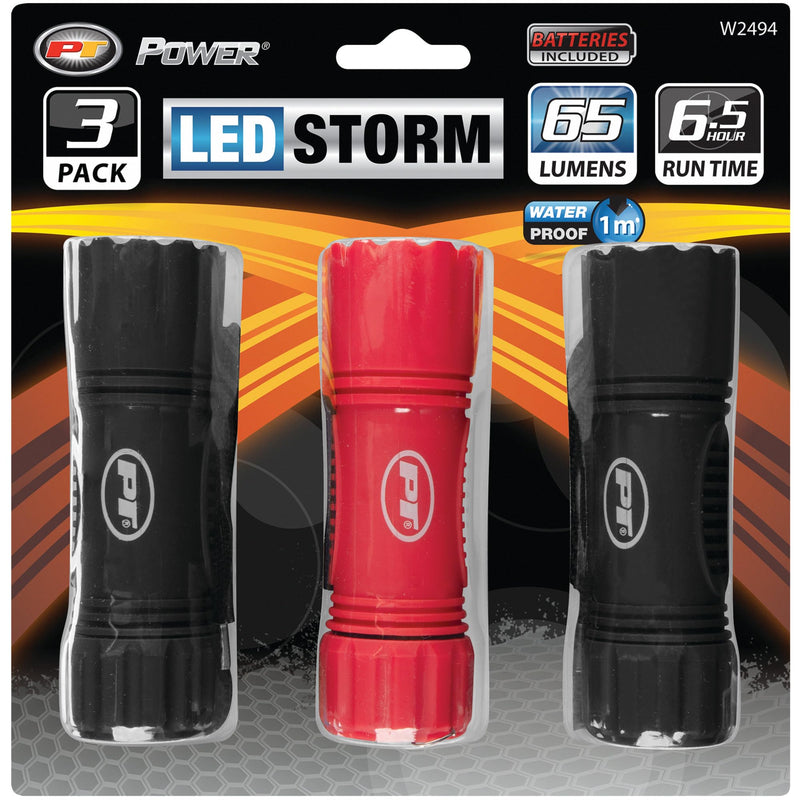 W2494 Performance Tool Storm 3-Pack 65 Lumen Composite Flashlights (Sold as 1 Pack)