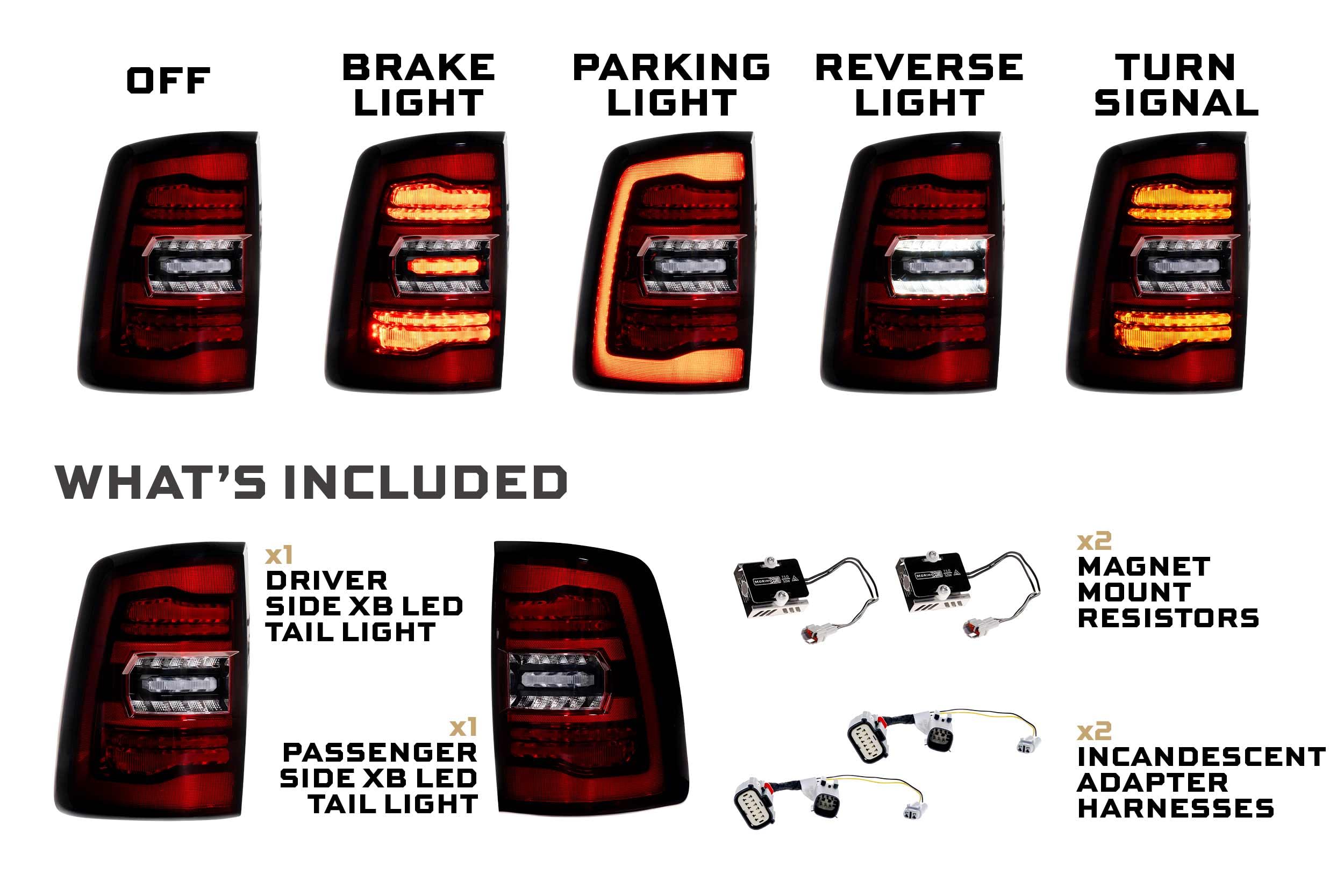 Morimoto XB Red LED Taillights for Ram HD 2019+ (LF752)