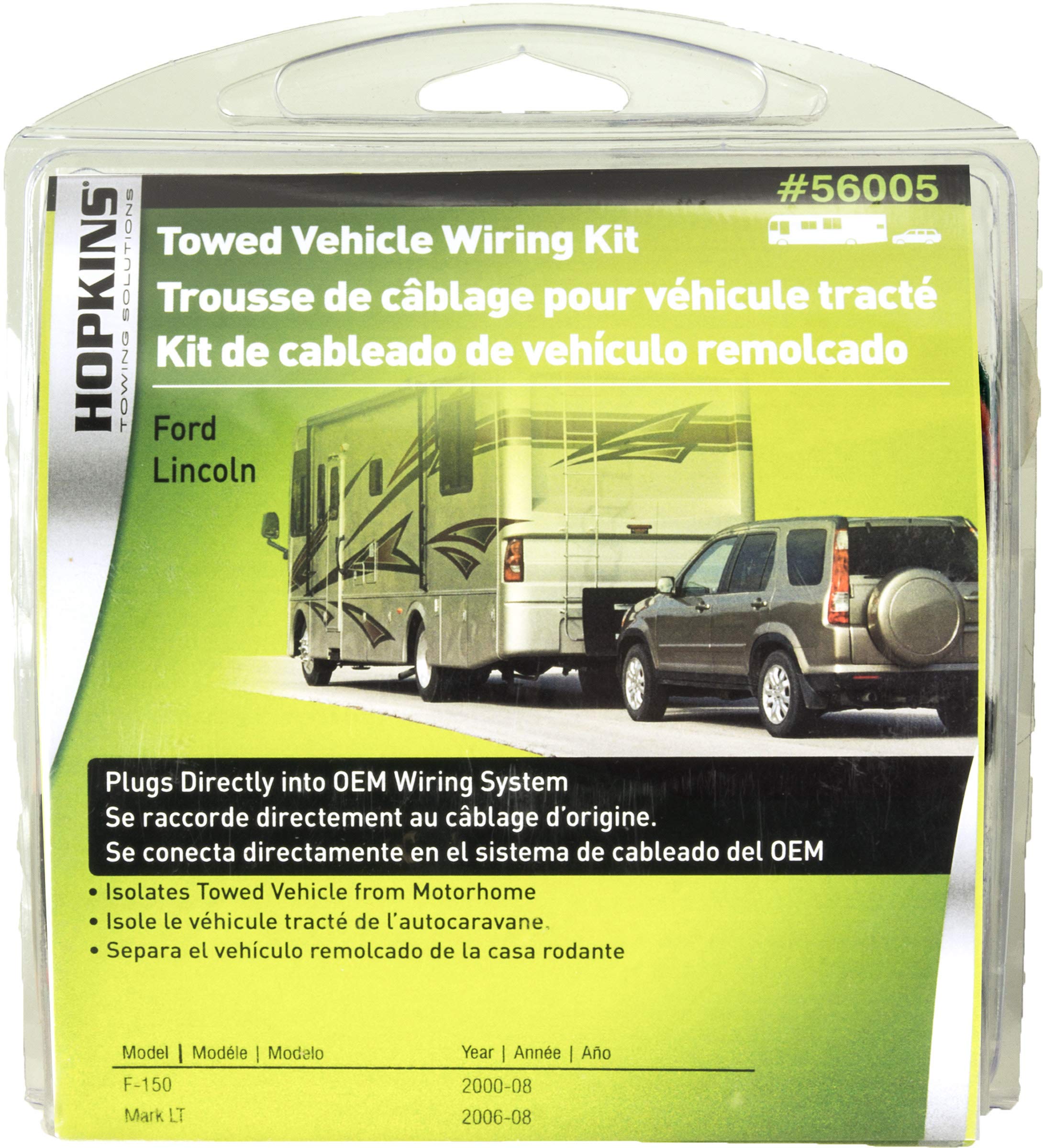 Plug-In Hopkins Towing Solutions 56005 Simple Towed Vehicle Wiring Kit