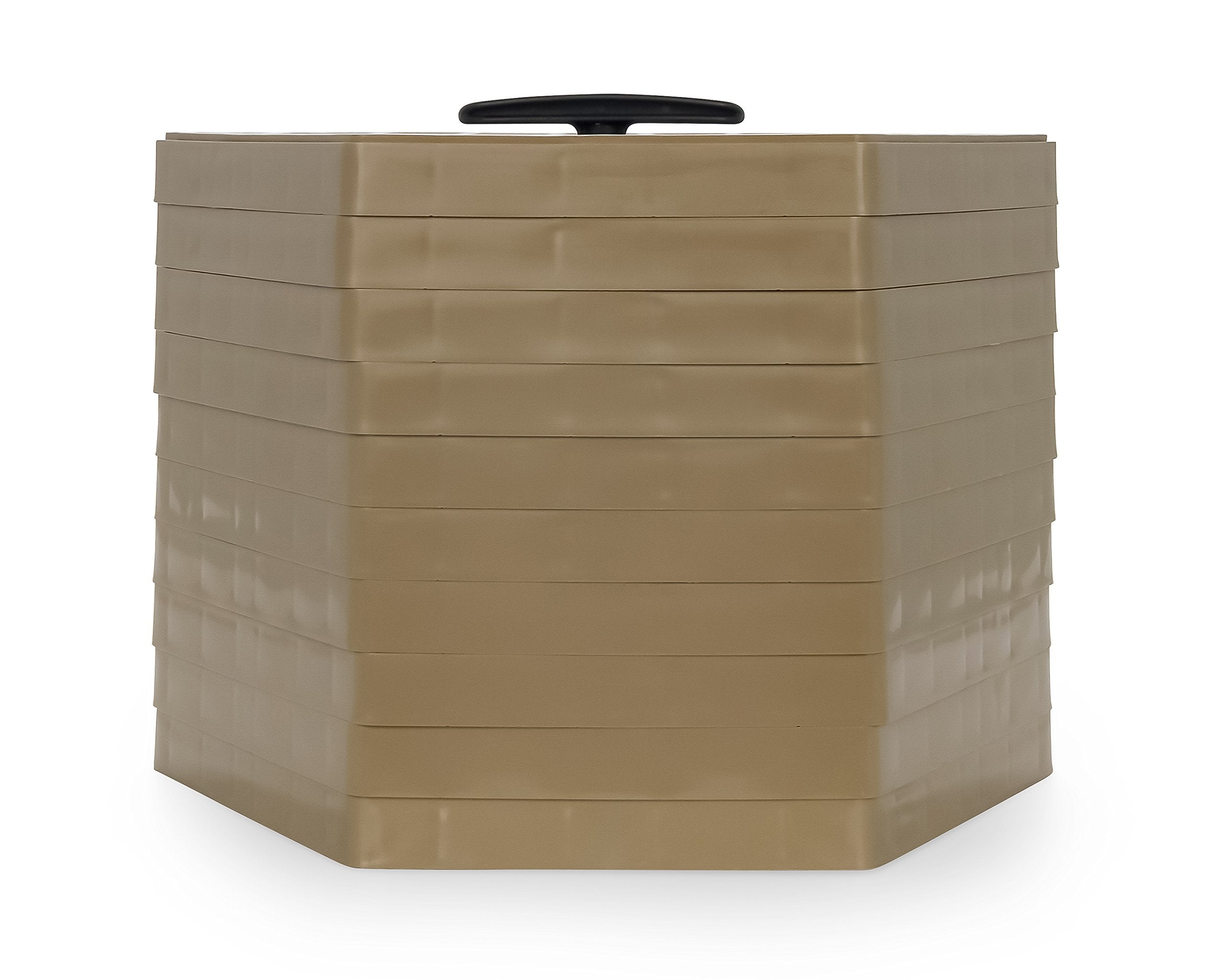 Camco 44534 Fastpath Tan Portable Stones, Ideal for A Solid Stepping Surface and Keeping Shoes Clean, 10 Pack