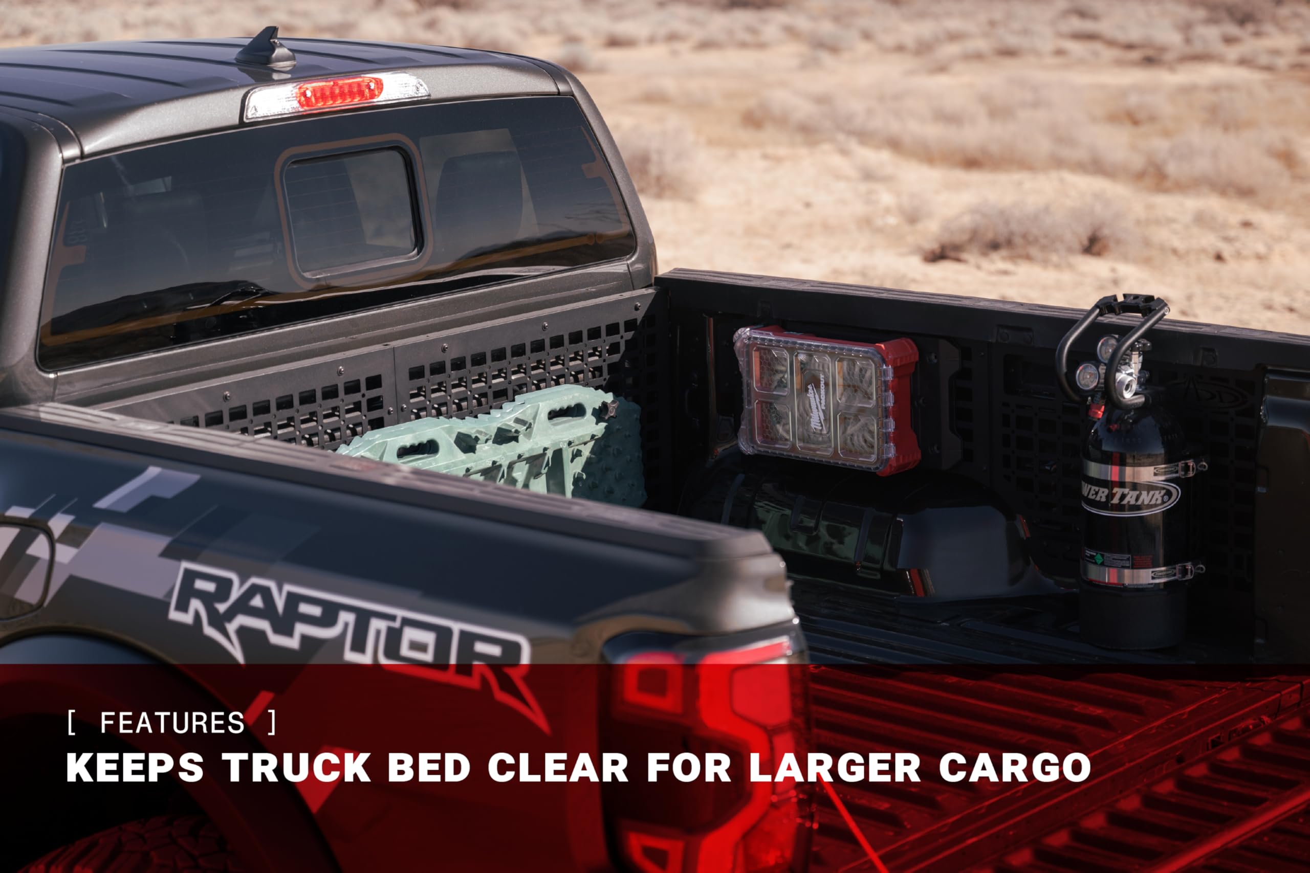 ADD Offroad Molle Panels Bed Side for 2024-2025 Ford Ranger Raptor | Driver & Passenger Side Variations | Molle Design for Mounting Tools & Off-Road/Recovery Gear | Made in The USA (Driver)