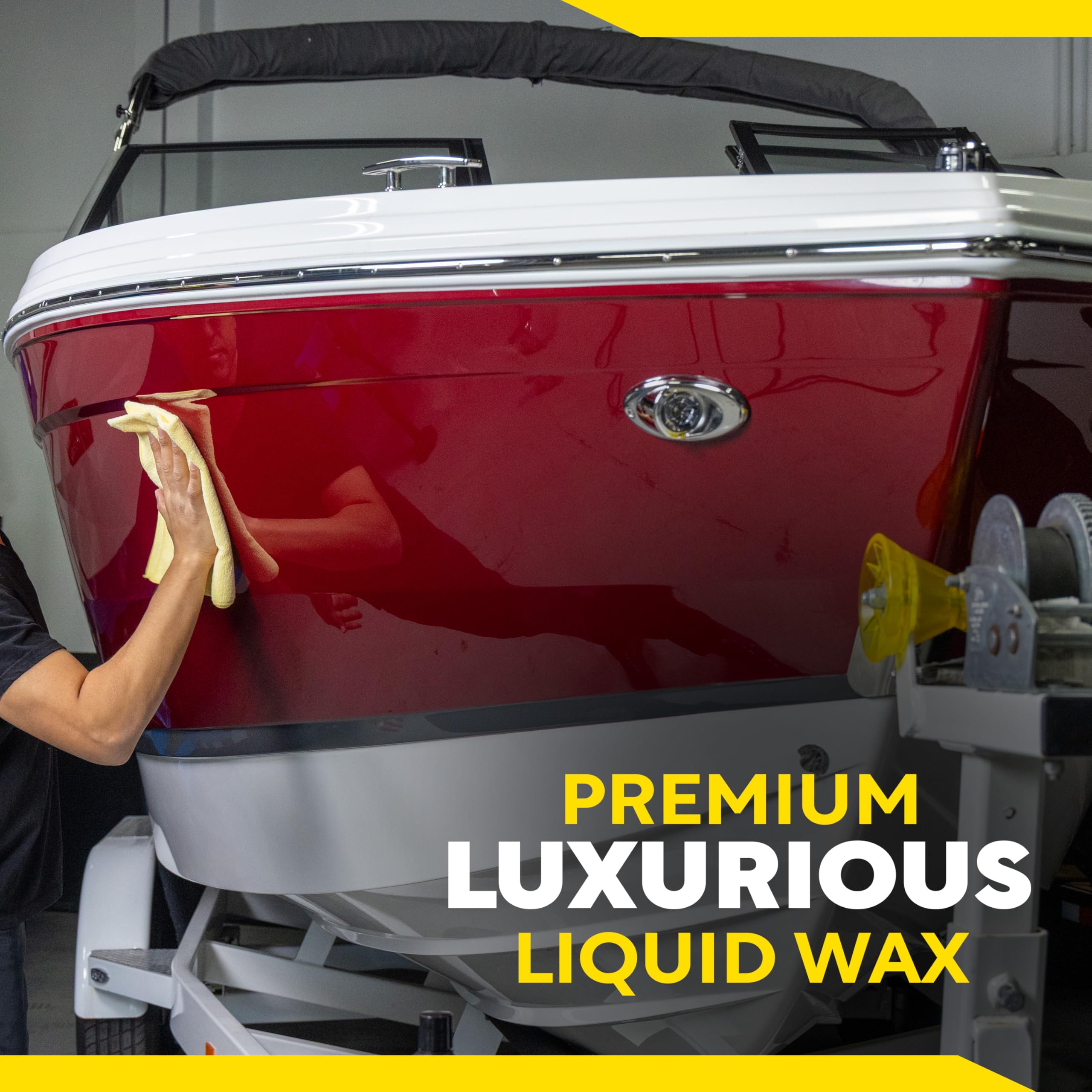 Marine/RV Meguiar’s Fiberglass Restoration System, M4965, 3-Piece Fiberglass Repair Kit with Oxidation Remover, High-Gloss Boat Polish and Wax, Christmas Gift Ideas for Car Dads