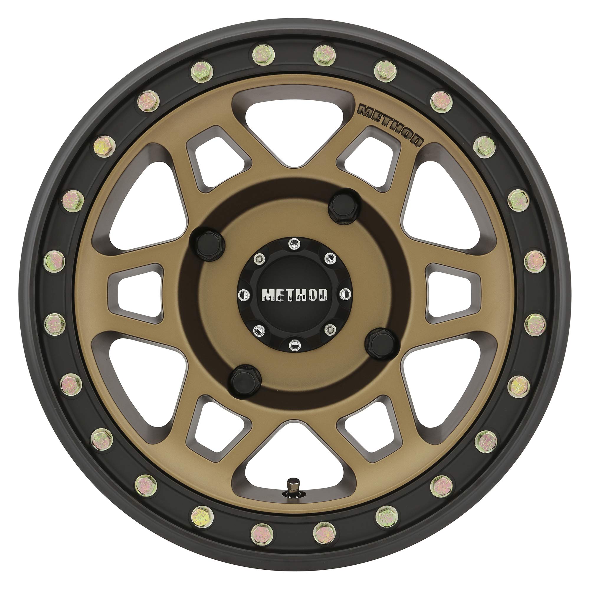 Method Race Wheels 405 Beadlock UTV Bronze With Matte Black Ring 15x7" 4x156", 38mm offset 5.3" Backspace, MR40557046952B