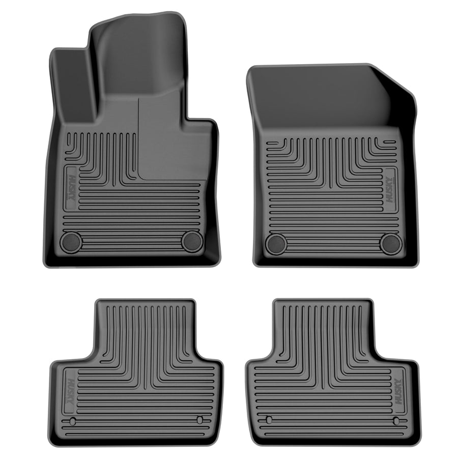 Weatherbeater Husky Liners Floor Mats | Fits 2018-2026 Volvo XC60 | Front & 2nd Row, 1-pc Black - 99911