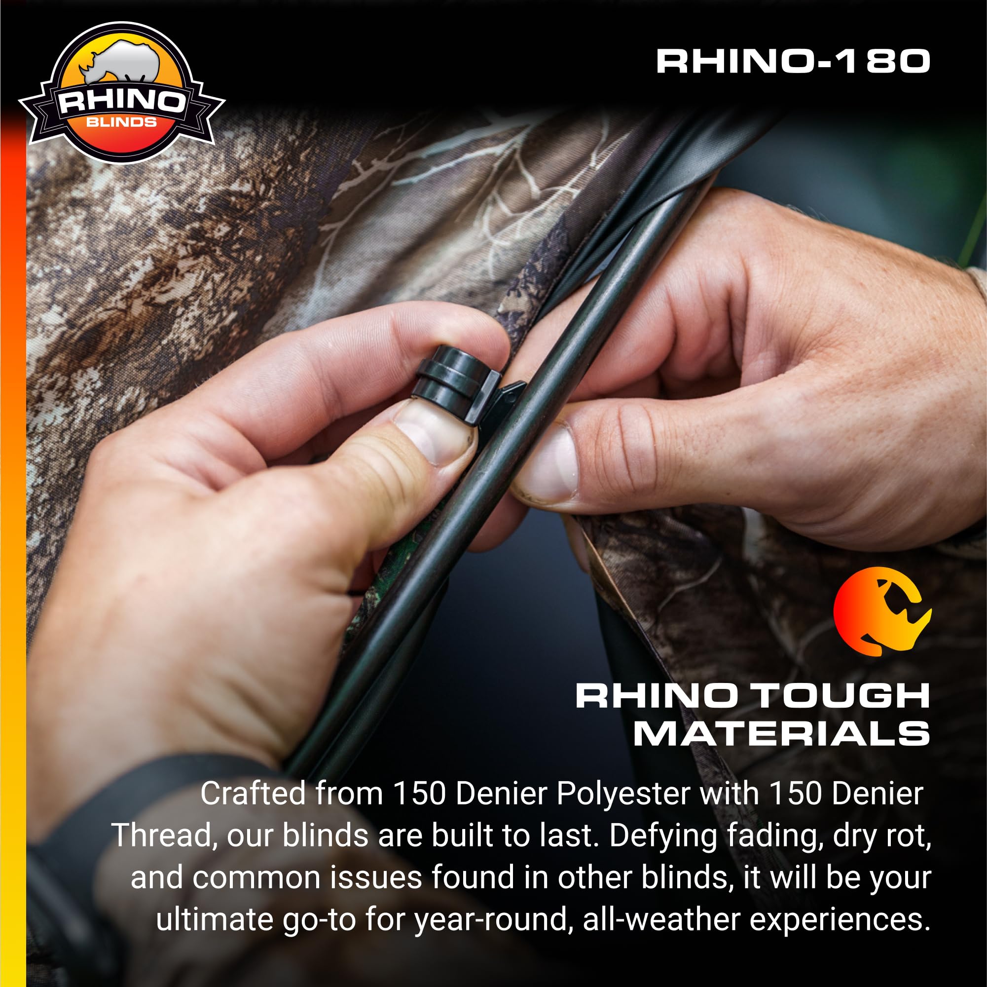 Rhino R180 Blinds 3 Person See Through Hunting Ground Blind