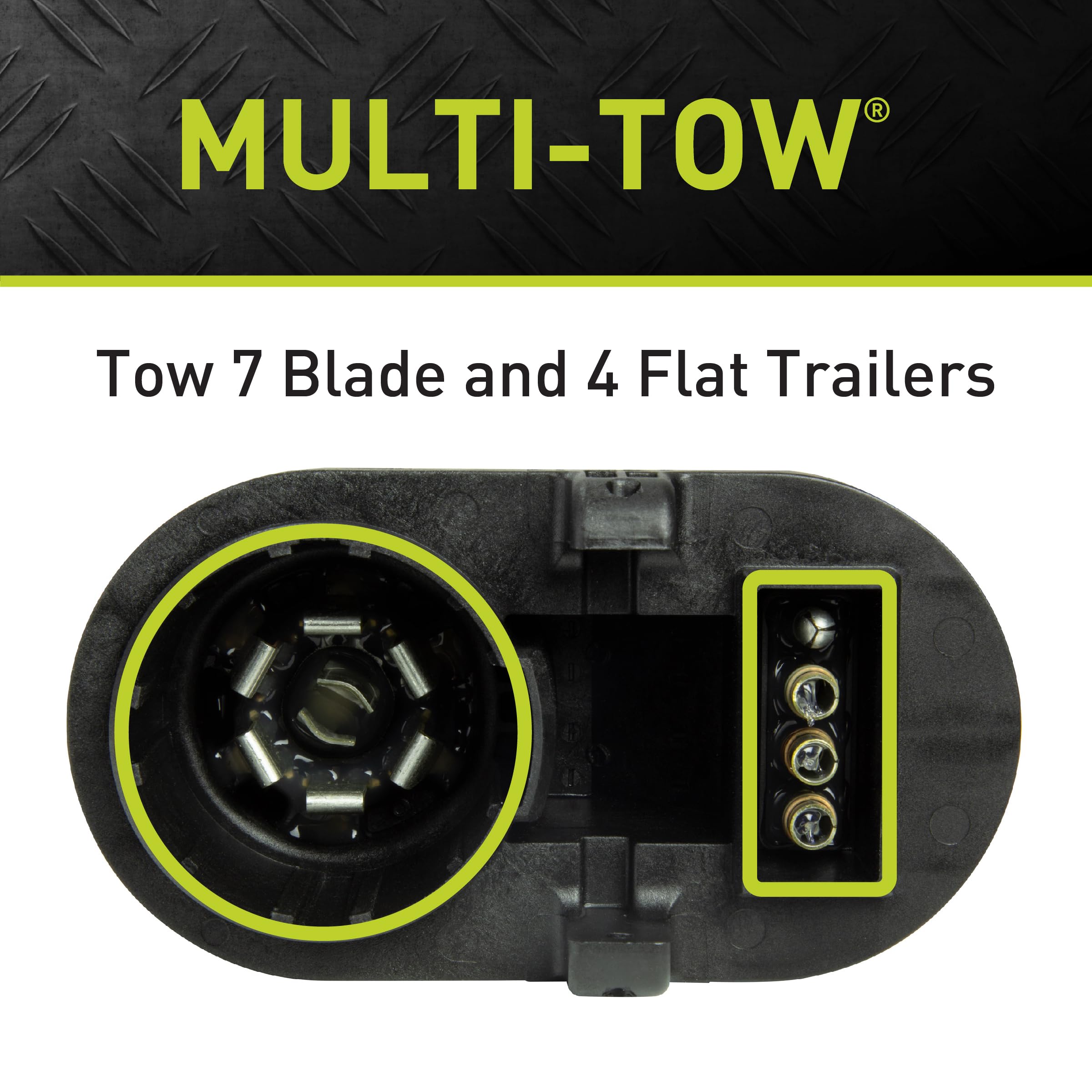 Multi-Tow Hopkins Towing Solutions 40974 Exact Fit OE replacement 7 Blade and 4 Flat Connector, Compatible with Selected Models, (Please Verify VEHICLE APPLICATION)