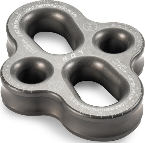 Load Distribution Rigging Plate Factor 55 for Winching Applications, 20,000 lbs. Working Load Limit - Gray