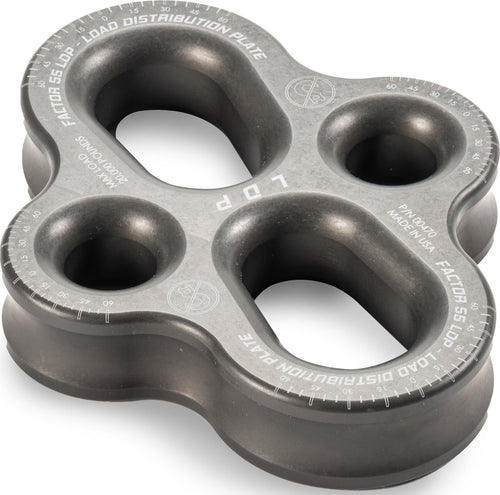 Load Distribution Rigging Plate Factor 55 for Winching Applications, 20,000 lbs. Working Load Limit - Gray