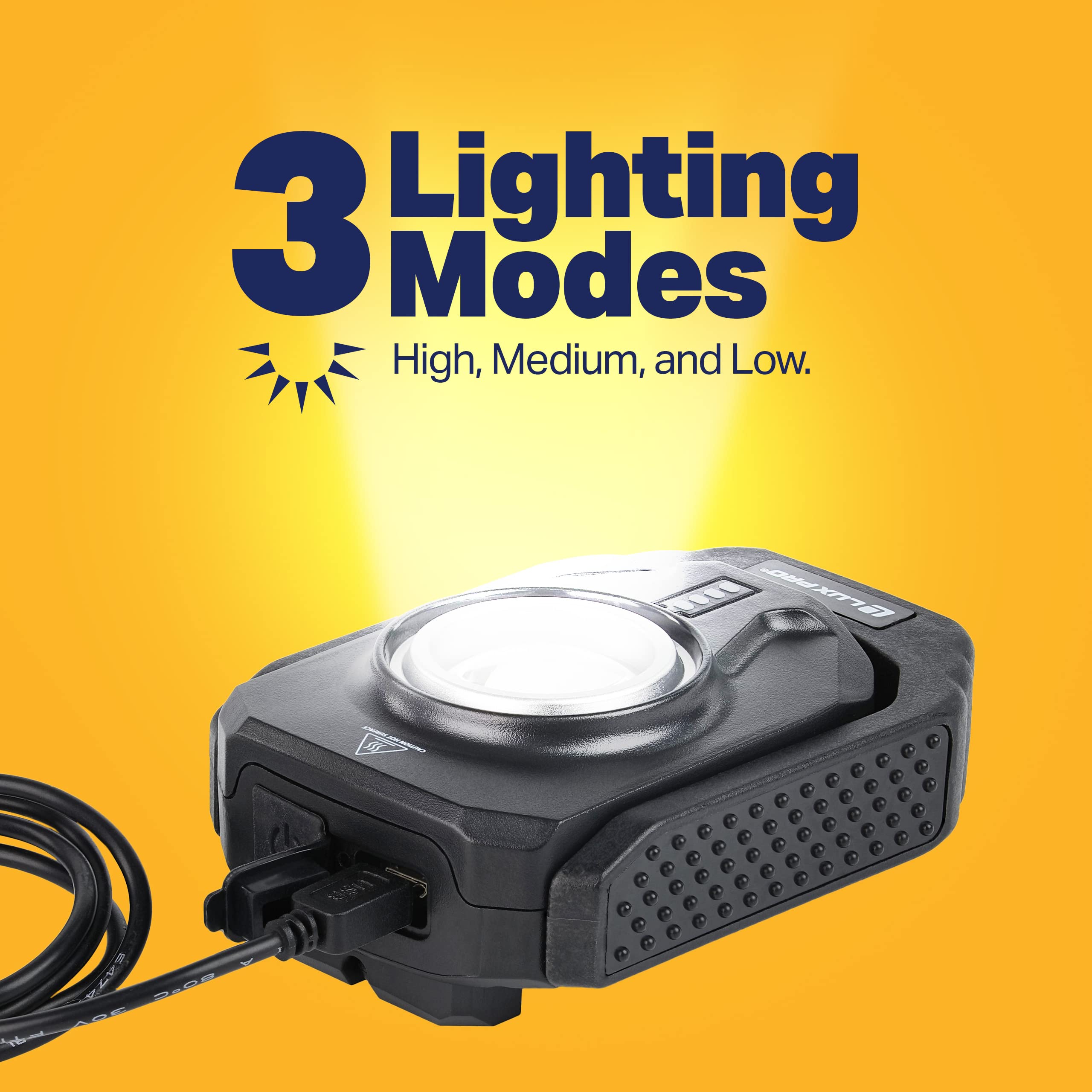 LP387 LUXPRO Rechargeable 1000 Lumen 360º Swivel LED Work Light with Magnet Base