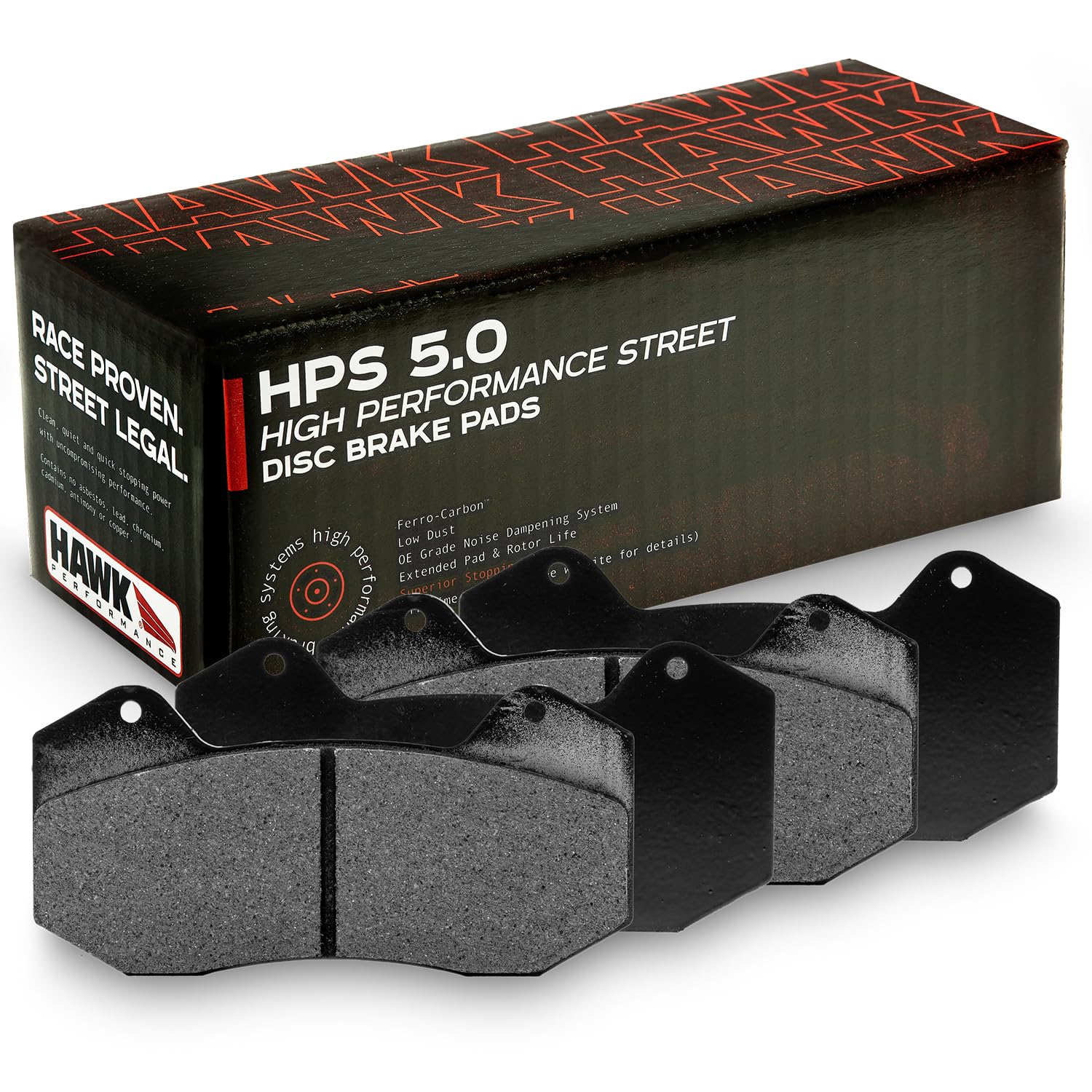 Hawk HB645B.490 Performance HPS 5.0 Street Brake Pads