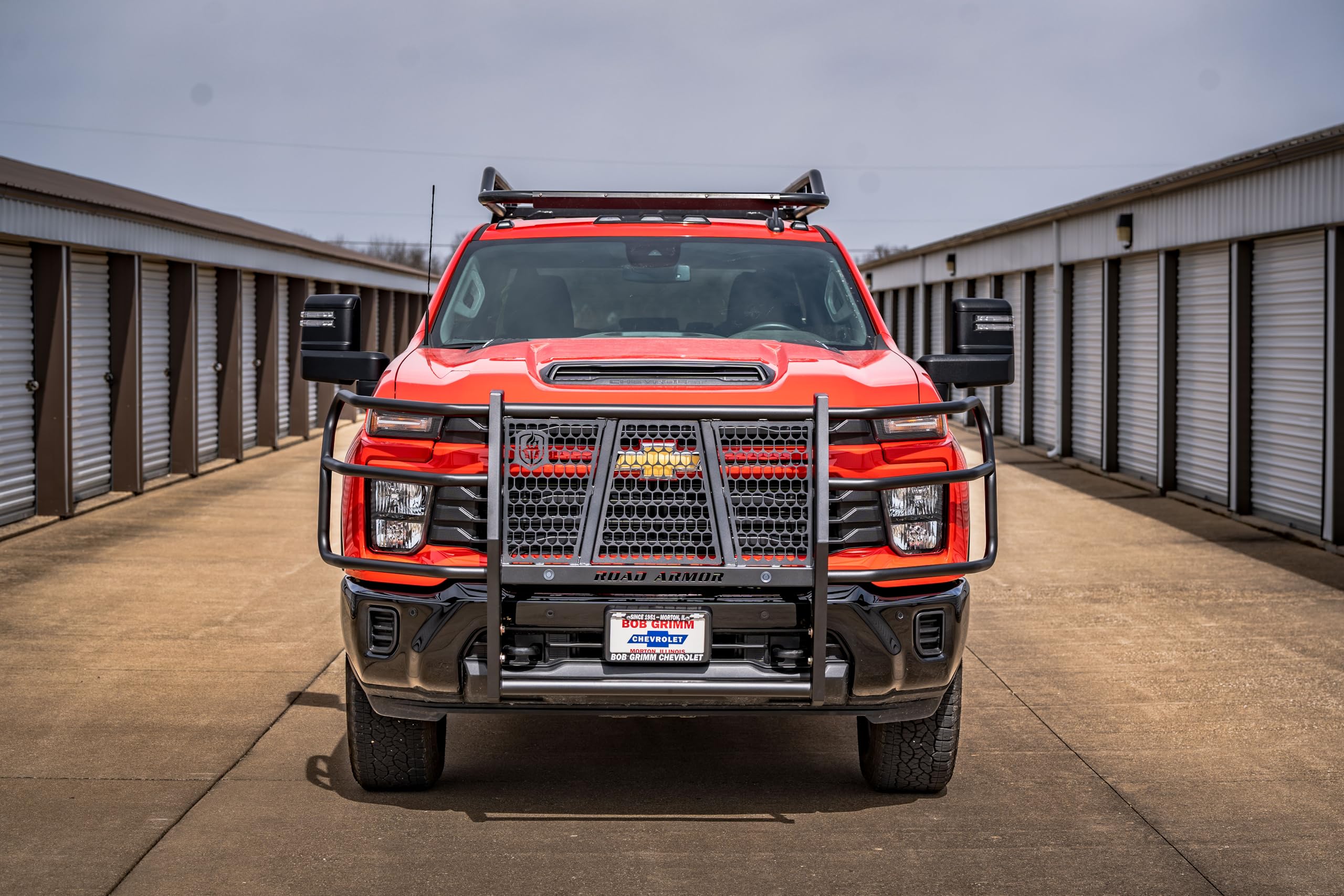 Vaquero Road Armor 3202-BRSH Front Grille Guard - Texture Black - Compatible with: 2020-2026 Chevy Silverado 2500 3500