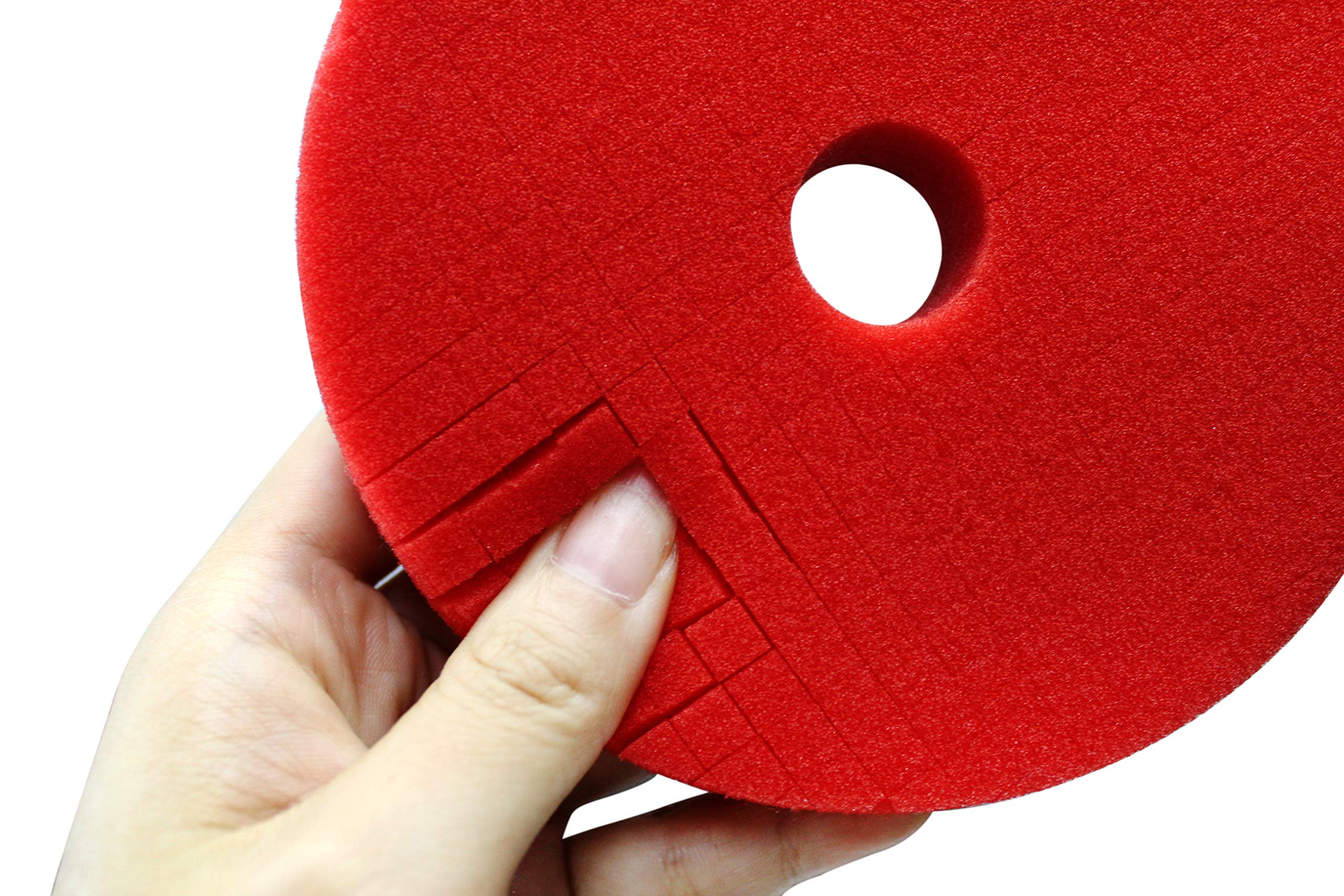 Maxshine 6" Cross Cut Universal Polishing Foam Pad for Finishing – Hook & Loop – Compatible with DA & Rotary Polishers – Cross Cut Design for Heat Control & Efficient Compound Delivery
