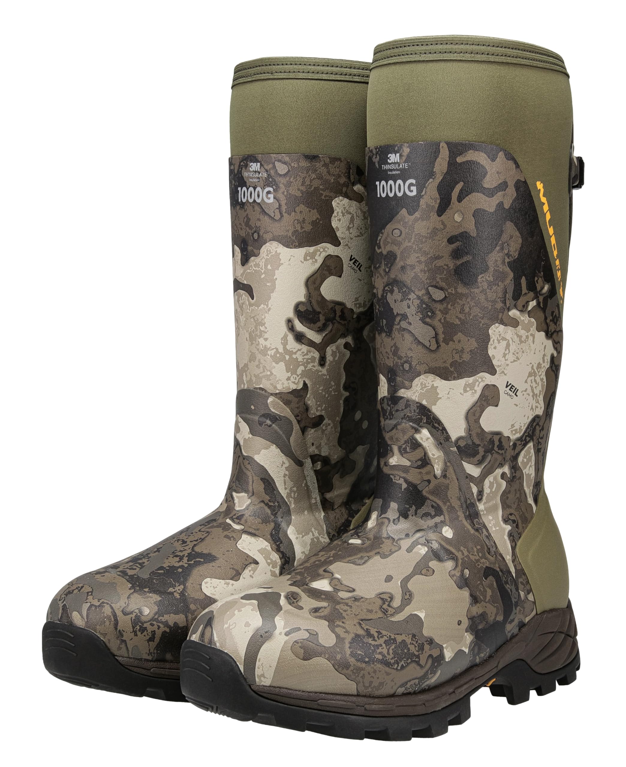 Muddy Outdoors DV8 Men's 17" 1000 Gram Insulated Rubber Boots Veil Canyon Gray 8 D