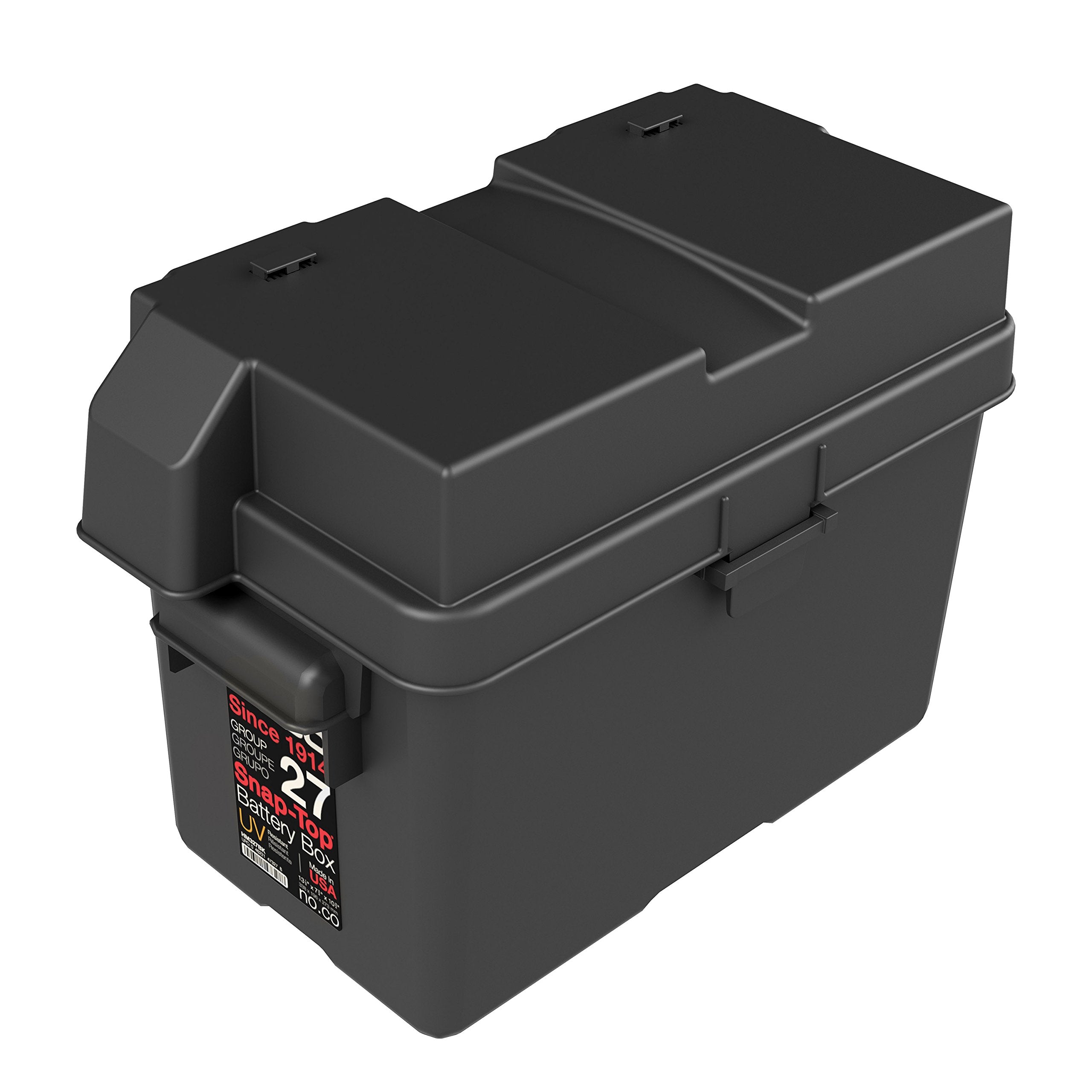 NOCO HM327BKS Snap-Top Battery Box, Group 27 12V Outdoor Waterproof Battery Box for Marine, Automotive, RV, Boat, Camper and Travel Trailer Batteries